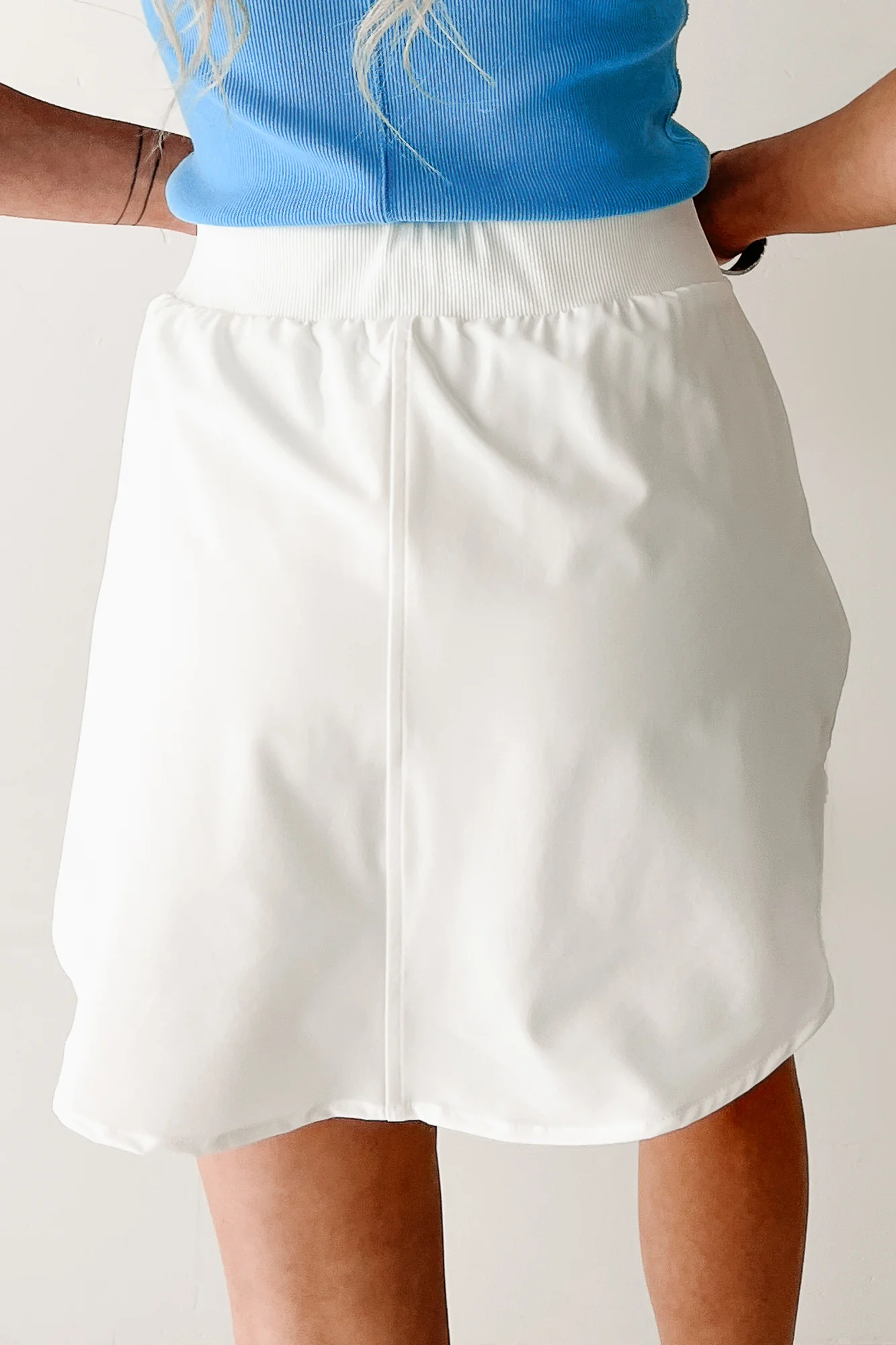 Surpassing Boundaries Fleece Lined Active Skirt (Ivory) - Image 4