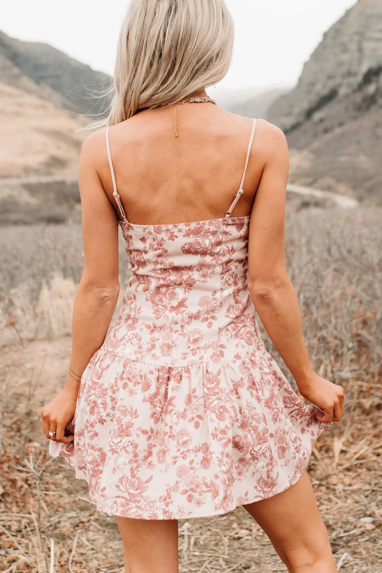 Sweet Energy Sleeveless Floral Mini Dress (Pink Rose) - Image 5