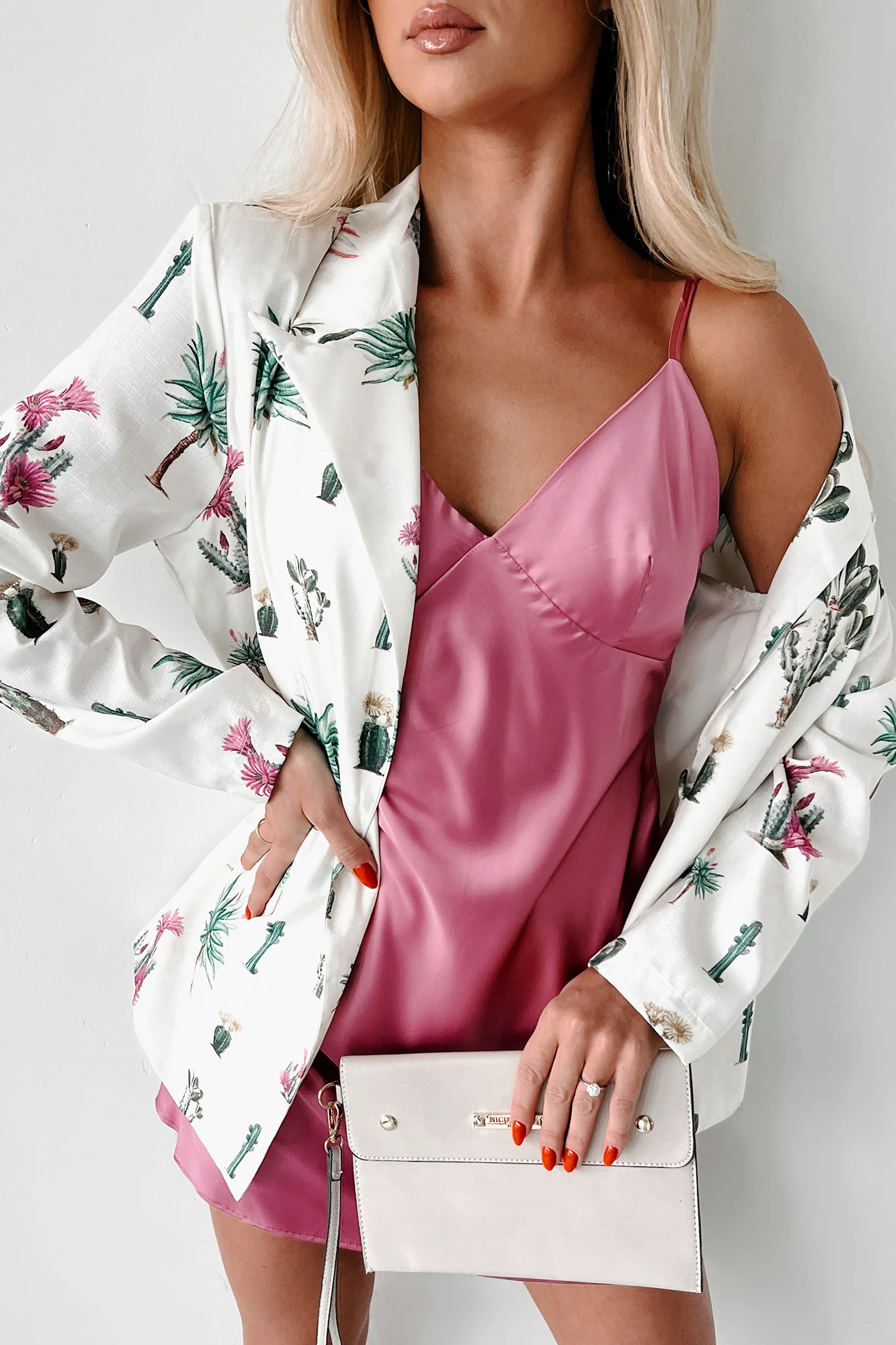 Take Only Memories Cactus Print Blazer (Cream Multi) - Image 8