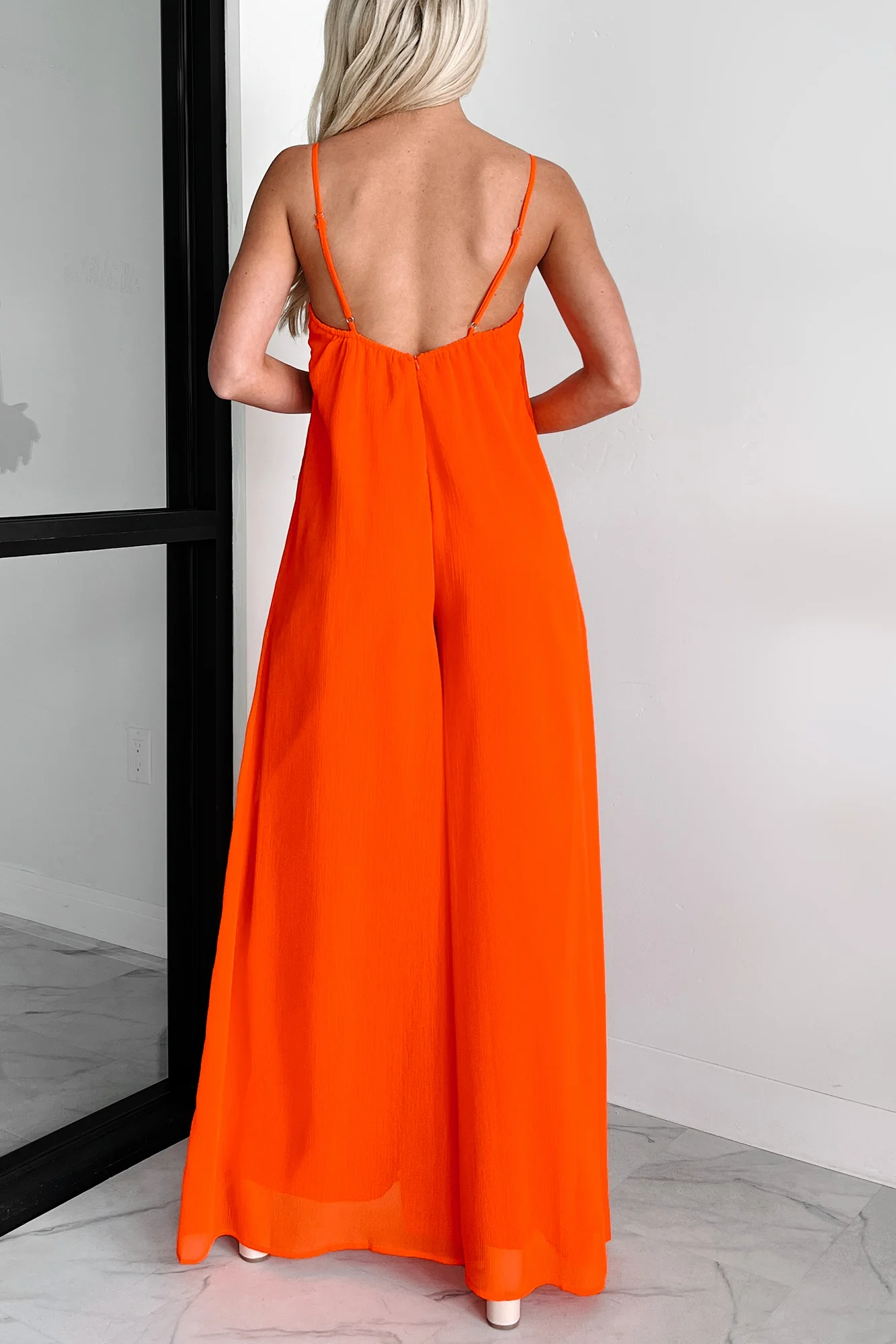 Take The Chance Wide Leg Jumpsuit (Red) - Image 3