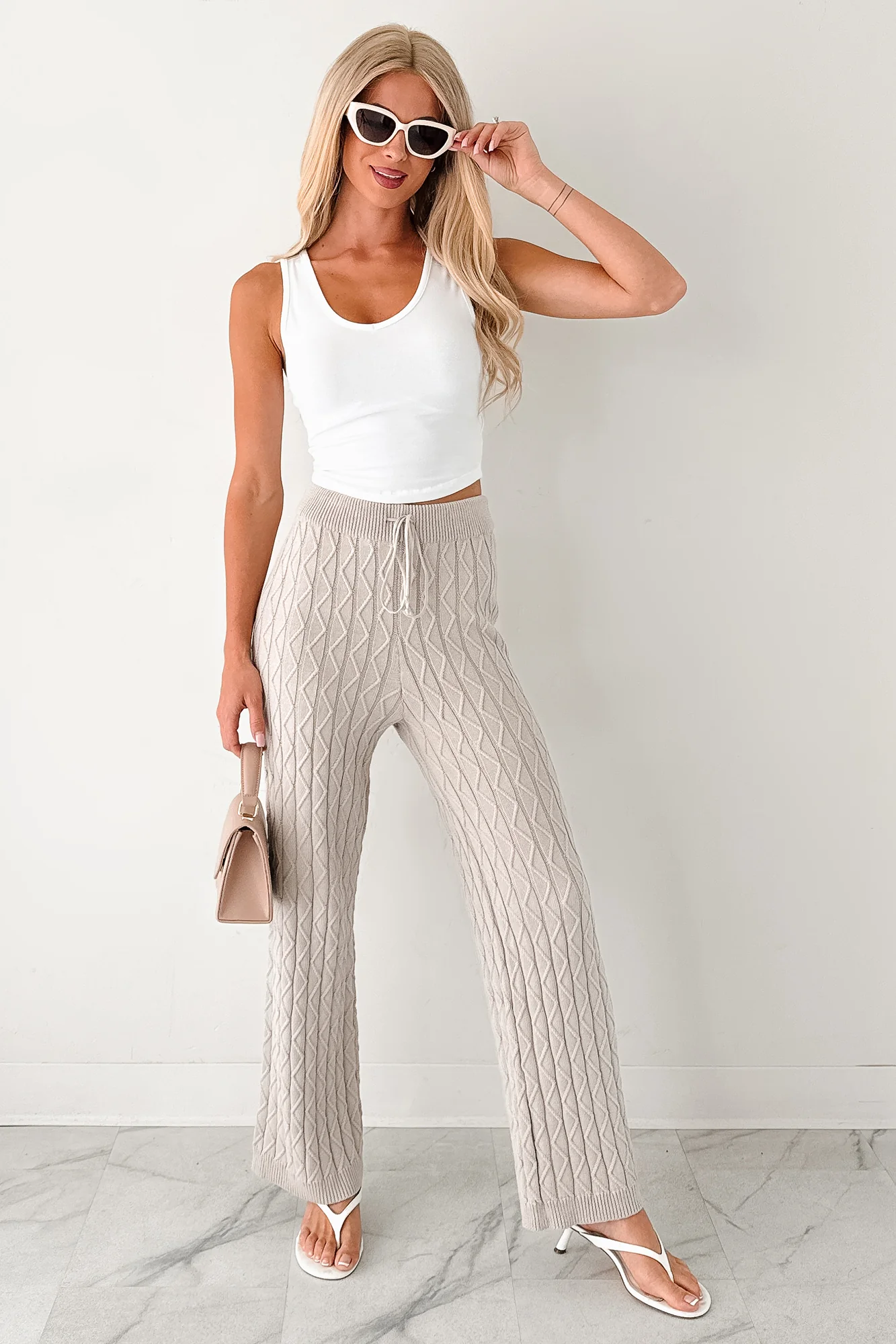 Taking To Heart Cable Knit Fore Pants (Taupe Grey) - Image 10