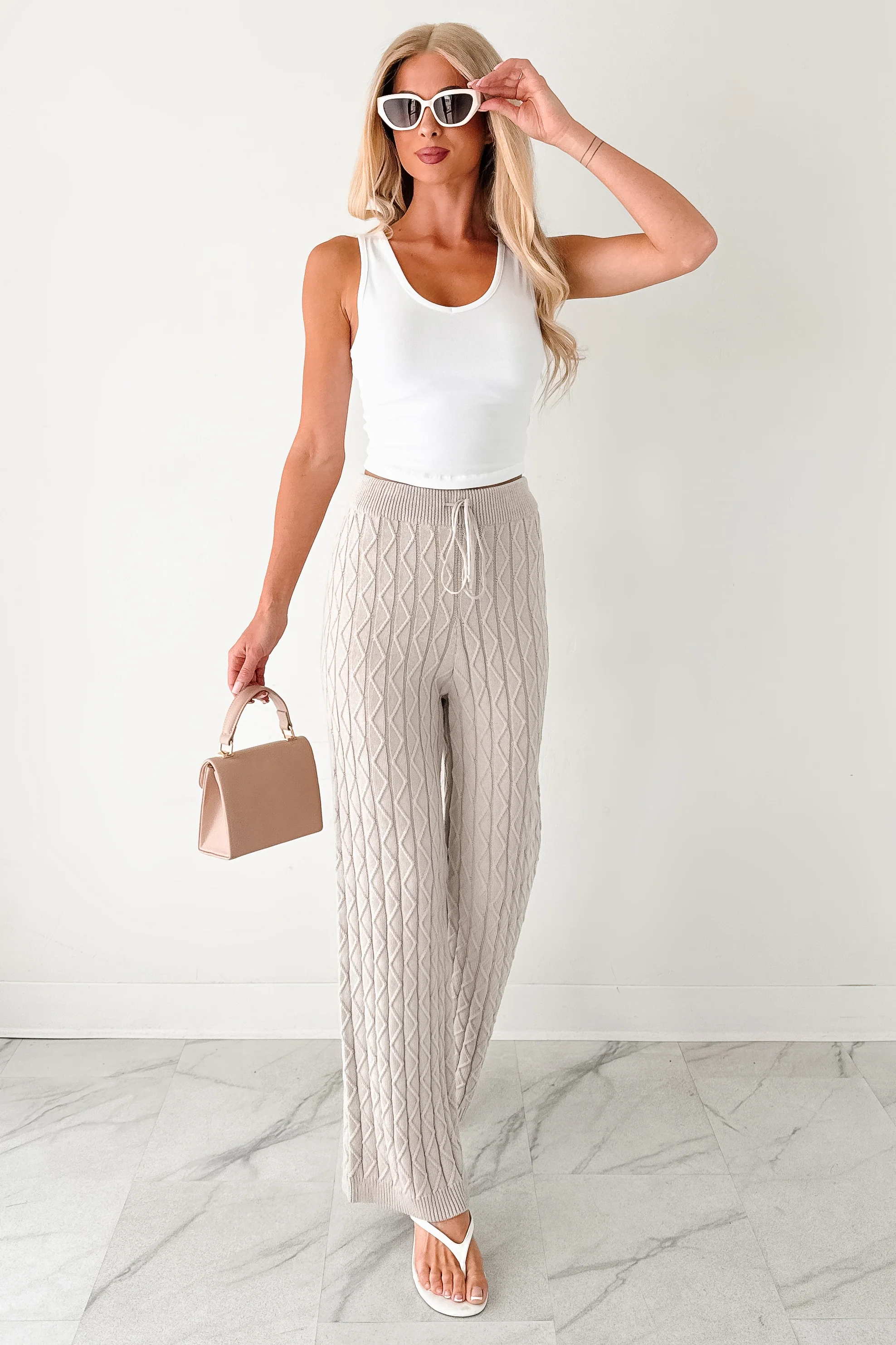 Taking To Heart Cable Knit Fore Pants (Taupe Grey) - Image 11