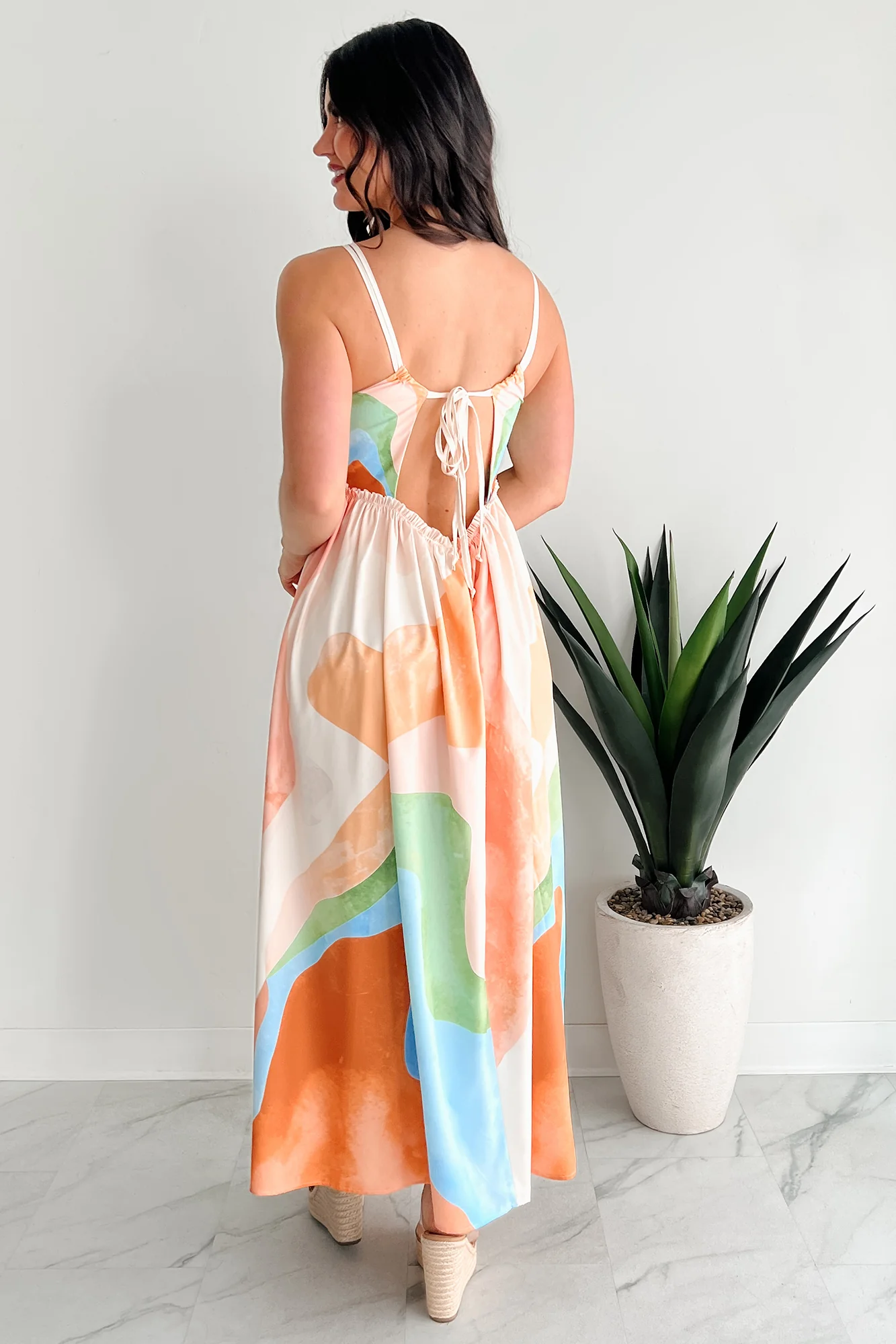 Tastefully Bold Printed Maxi Dress (Orange Combo) - Image 7