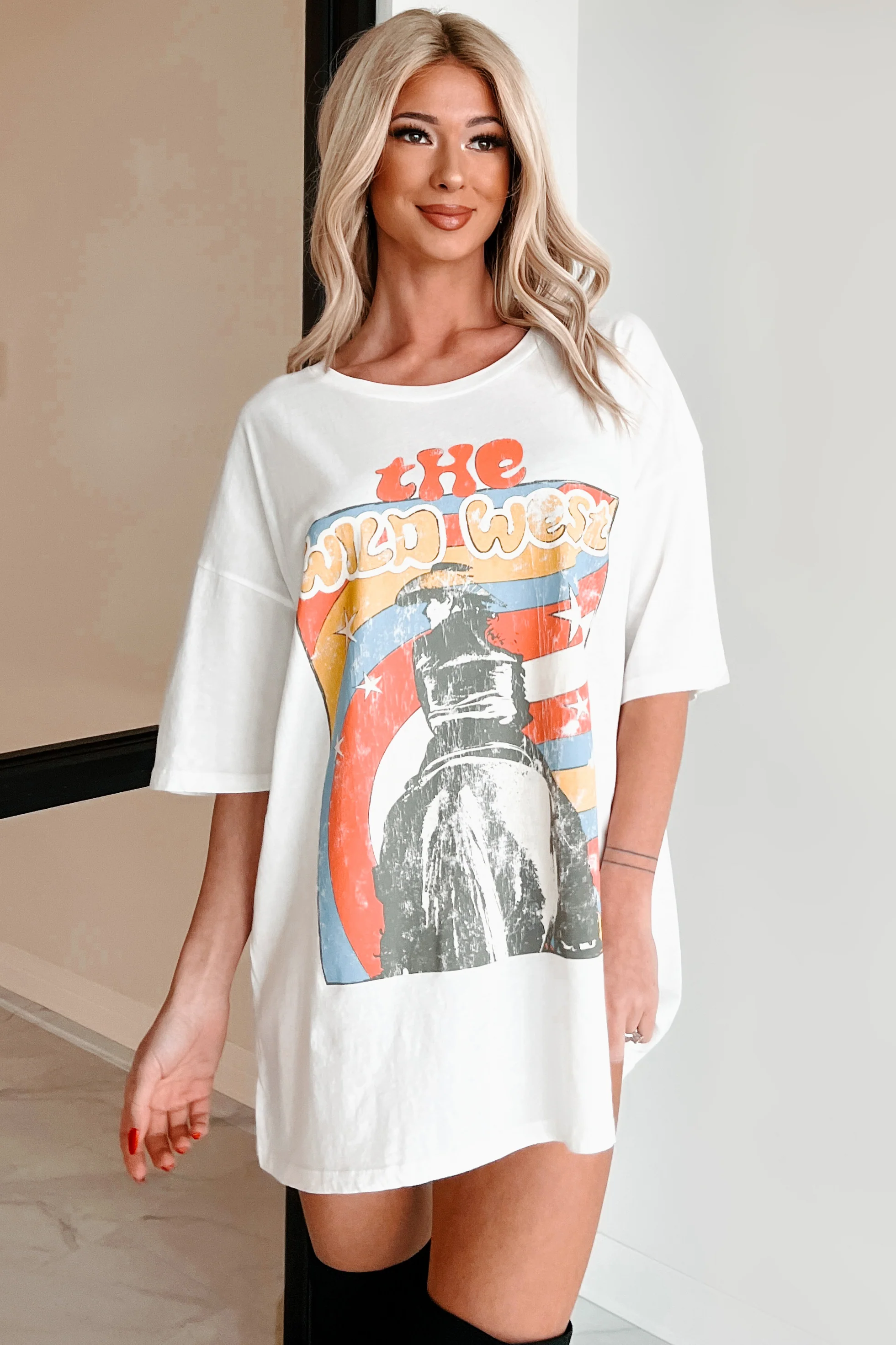 "The Wild West" Oversized Graphic Tee (Ivory) - Image 13