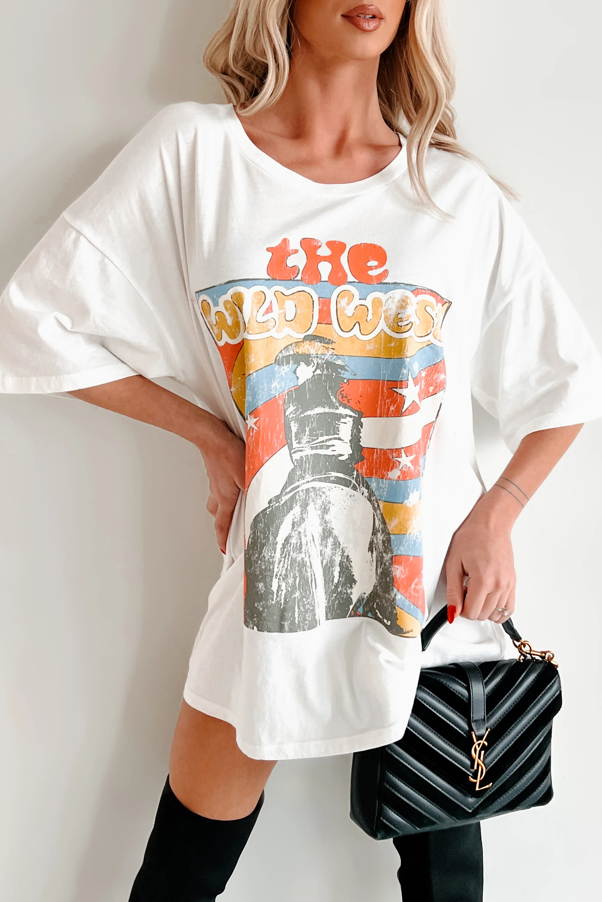 "The Wild West" Oversized Graphic Tee (Ivory) - Image 5