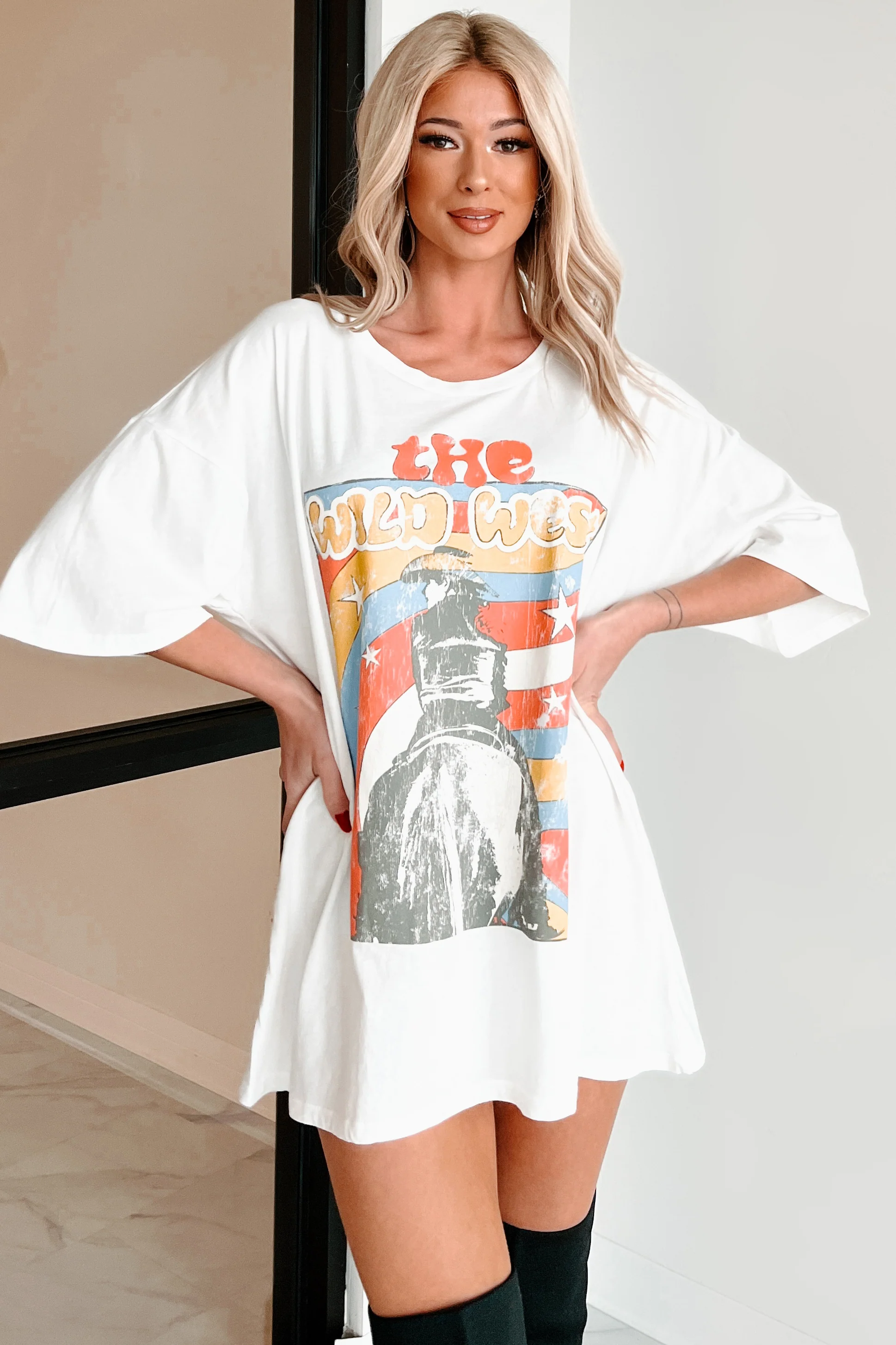 "The Wild West" Oversized Graphic Tee (Ivory) - Image 6