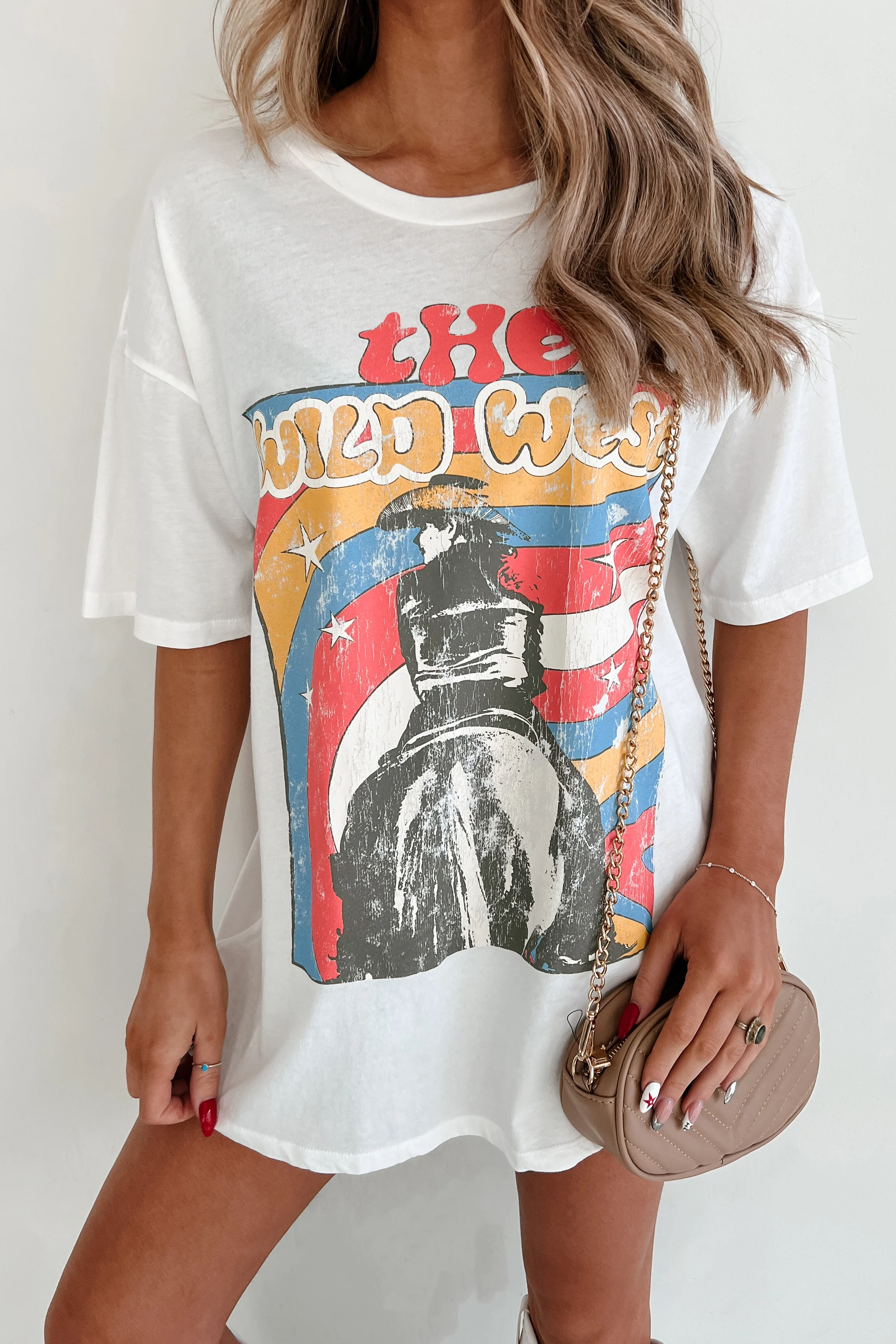 "The Wild West" Oversized Graphic Tee (Ivory) - Image 8