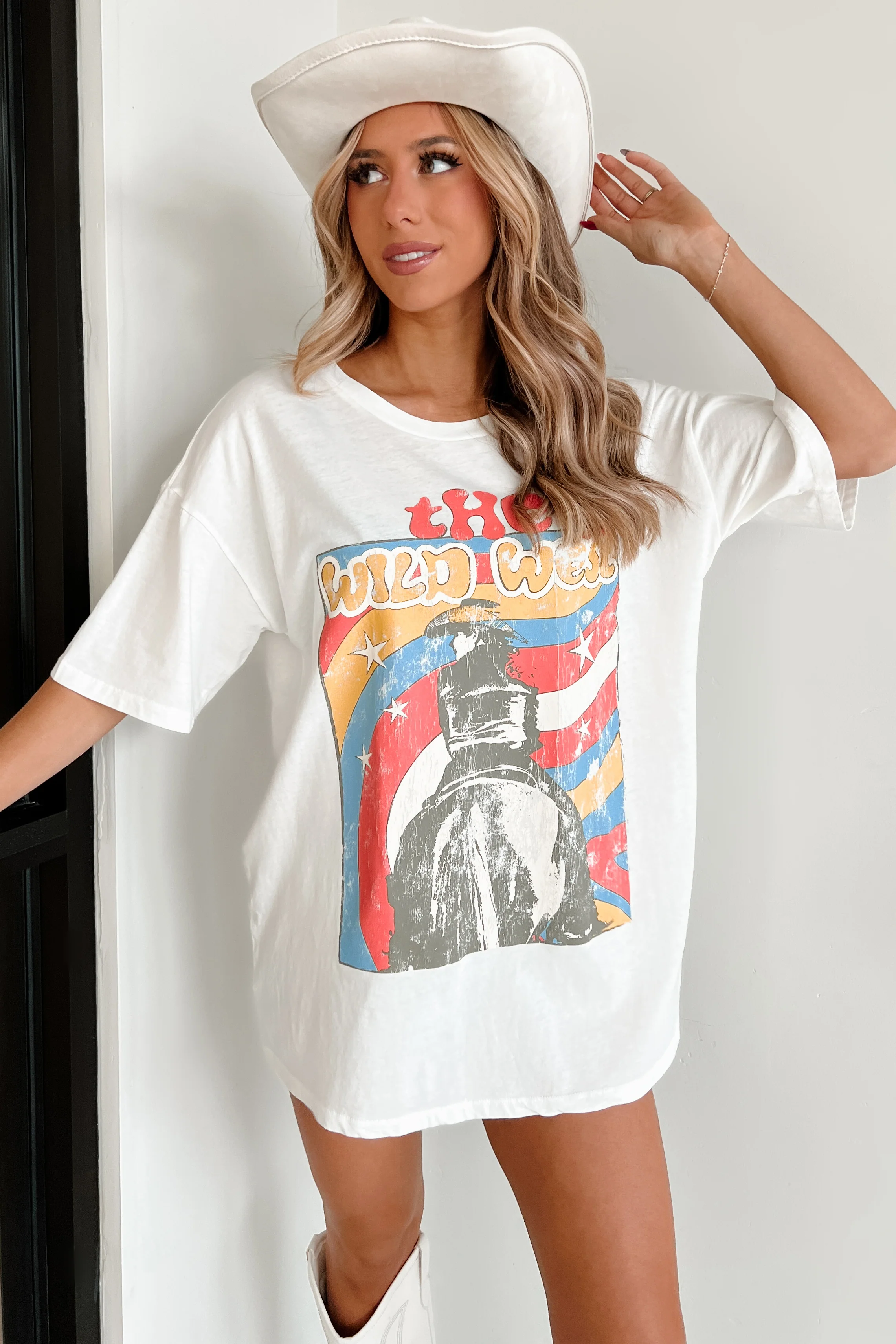 "The Wild West" Oversized Graphic Tee (Ivory) - Image 9