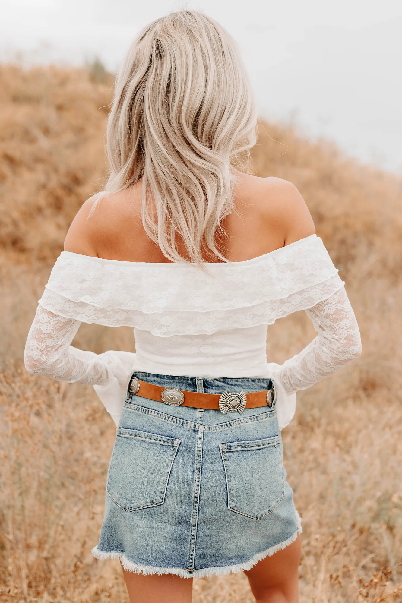 Throne Ready Off The Shoulder Lace Bodysuit (Ivory) - Image 3