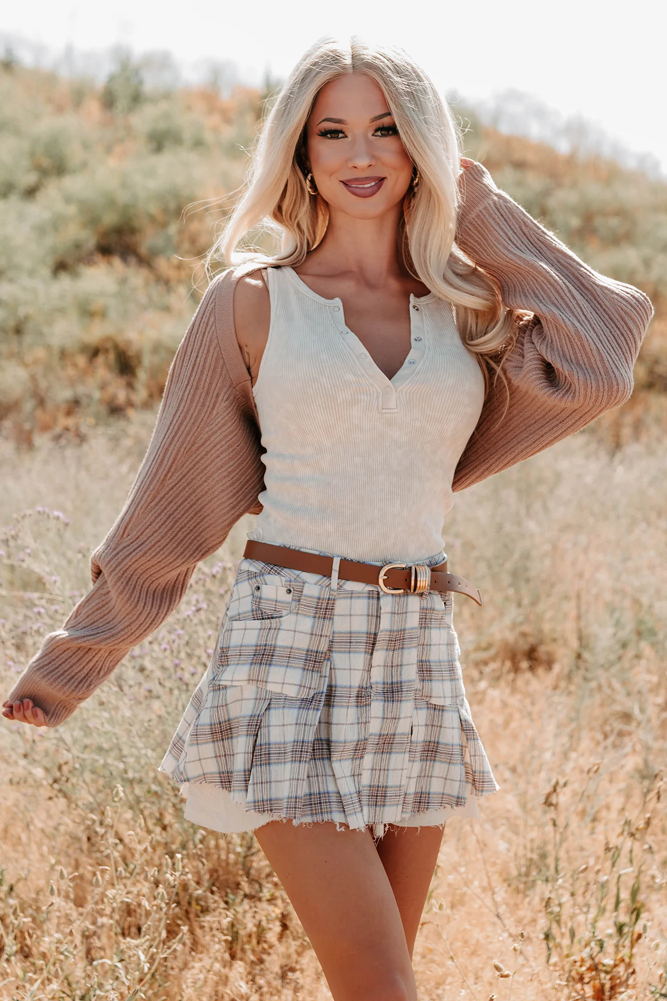 Toasted Coconut Season Bolero Shrug Cardigan (Dark Taupe) - Image 9