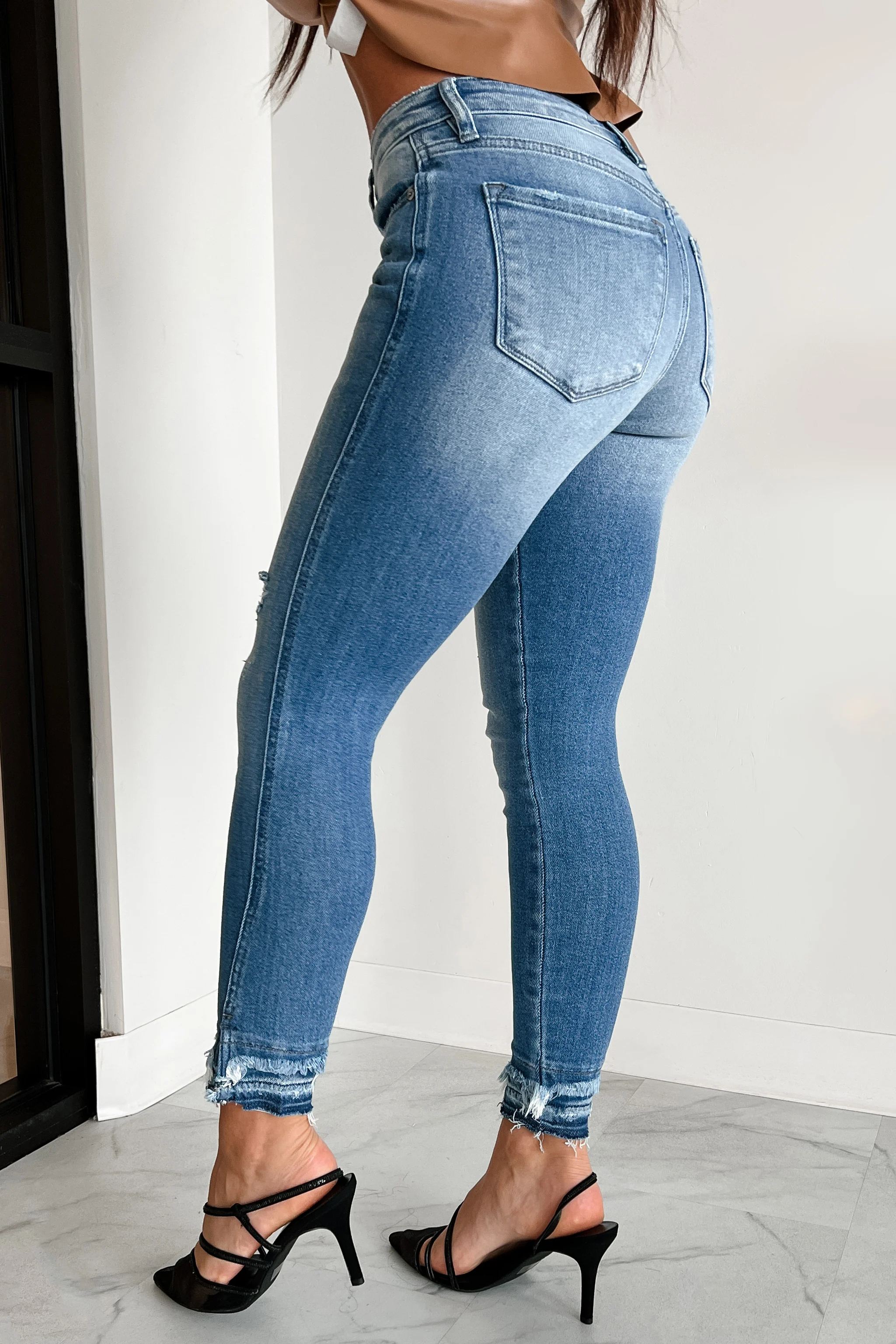 Trevina High Rise Skinny Ankle Kancan Jeans (Medium) - Image 5