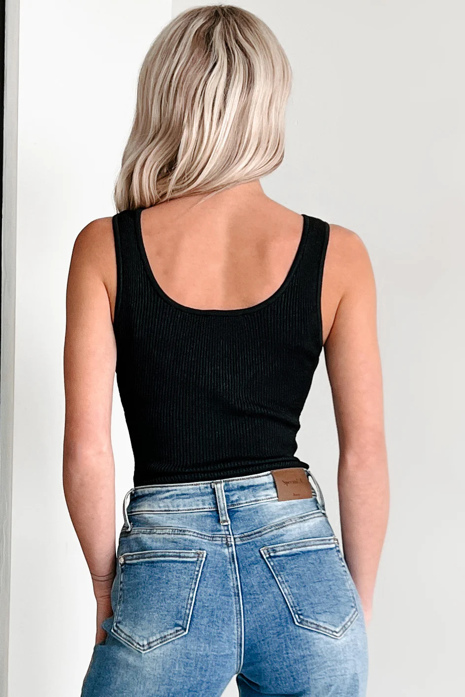 True Fascination Ribbed Metallic Lurex Bodysuit (Black) - Image 7