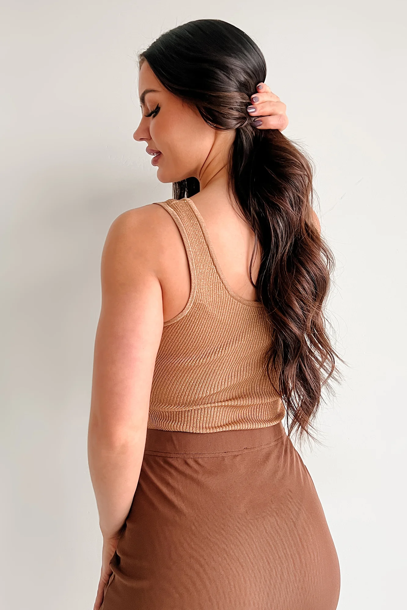 True Fascination Ribbed Metallic Lurex Bodysuit (Gold) - Image 11