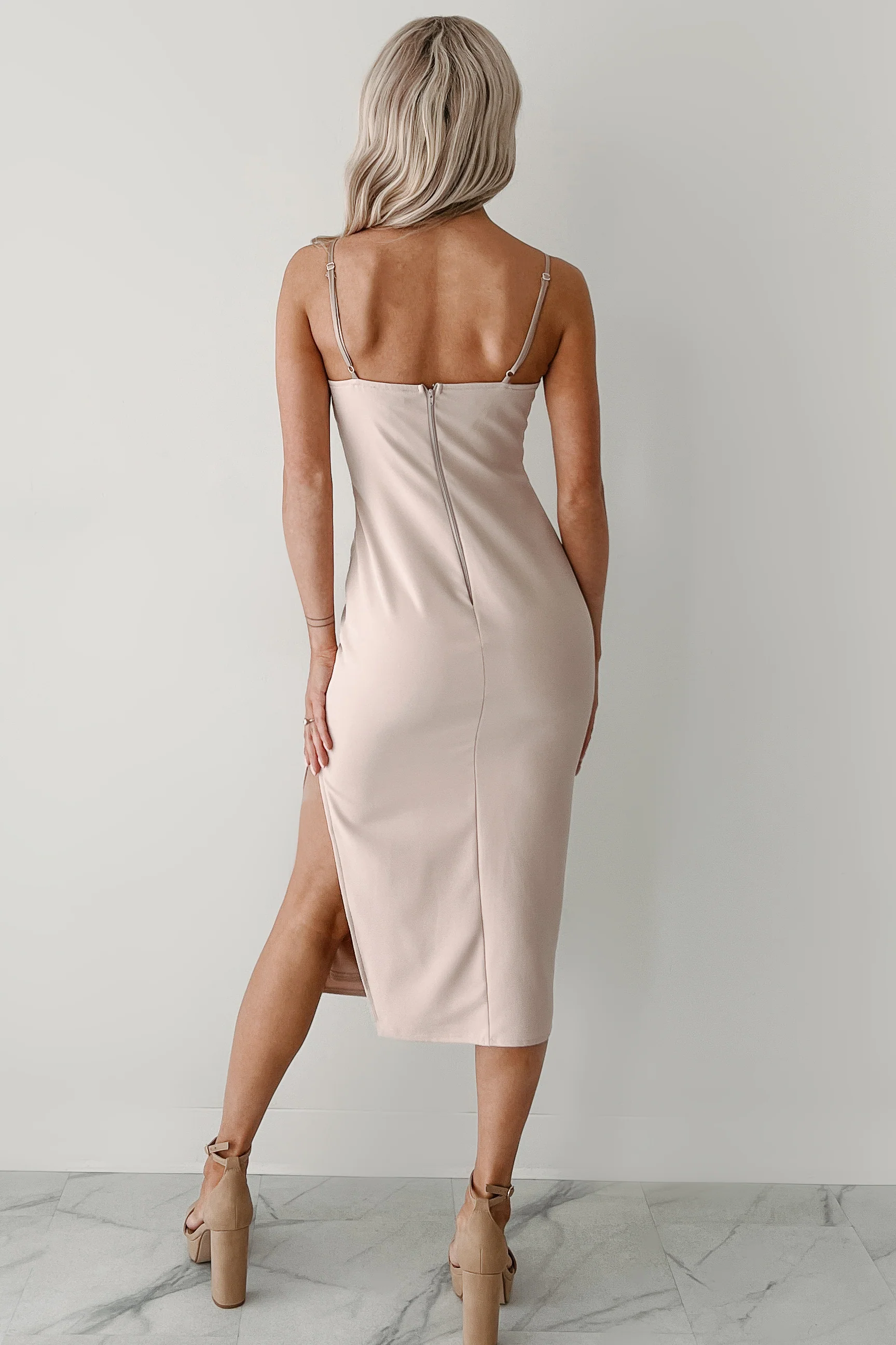 Truly Amazing Sweetheart Midi Dress (Pale Rose) - Image 4