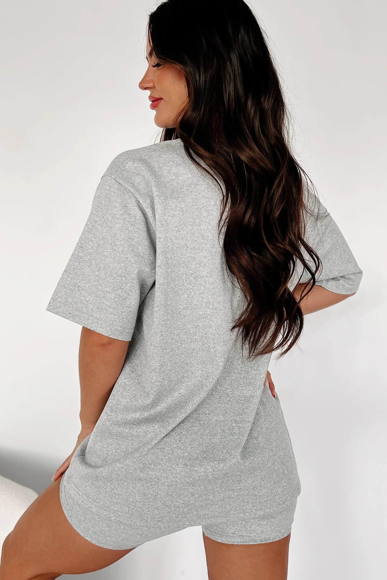 Trying To Unwind Oversized T-Shirt (Heather Grey) - Image 3