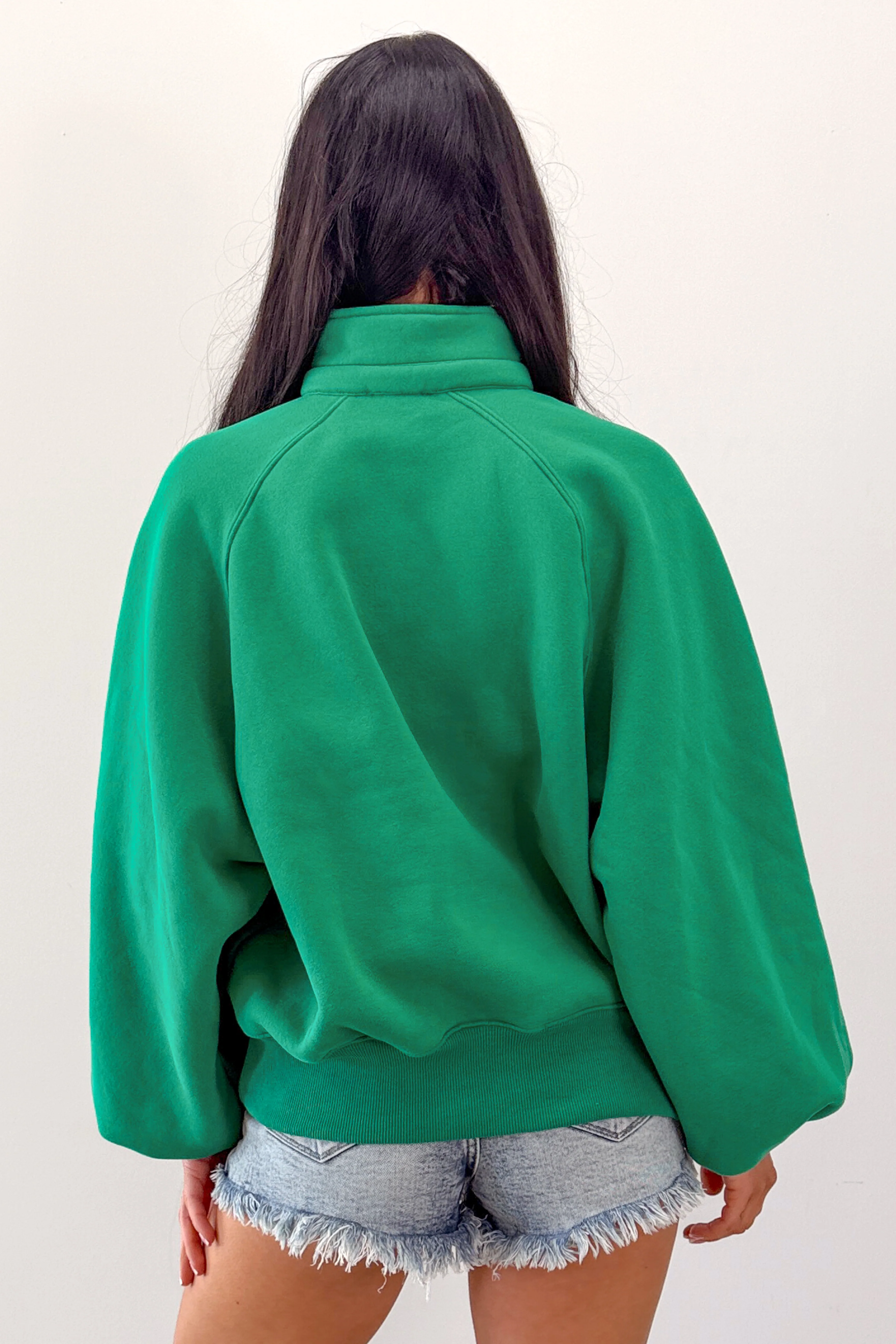 Turning The Page Snap-Button Pullover Sweatshirt (Green) - Image 7