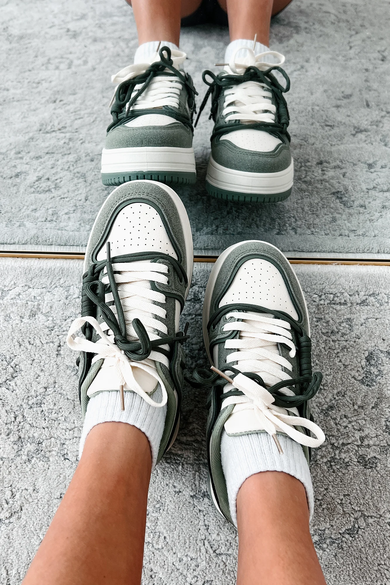 Two Way Street Platform Sneakers (Olive) - Image 4