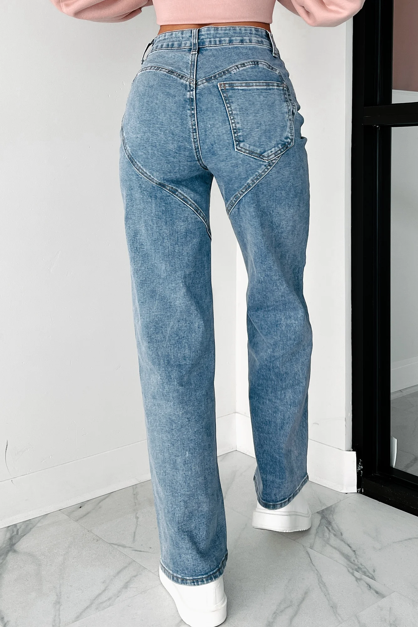 Tyelee NanaMacs Original Non-Distressed Wide Leg Jeans (Medium Wash) - Image 6