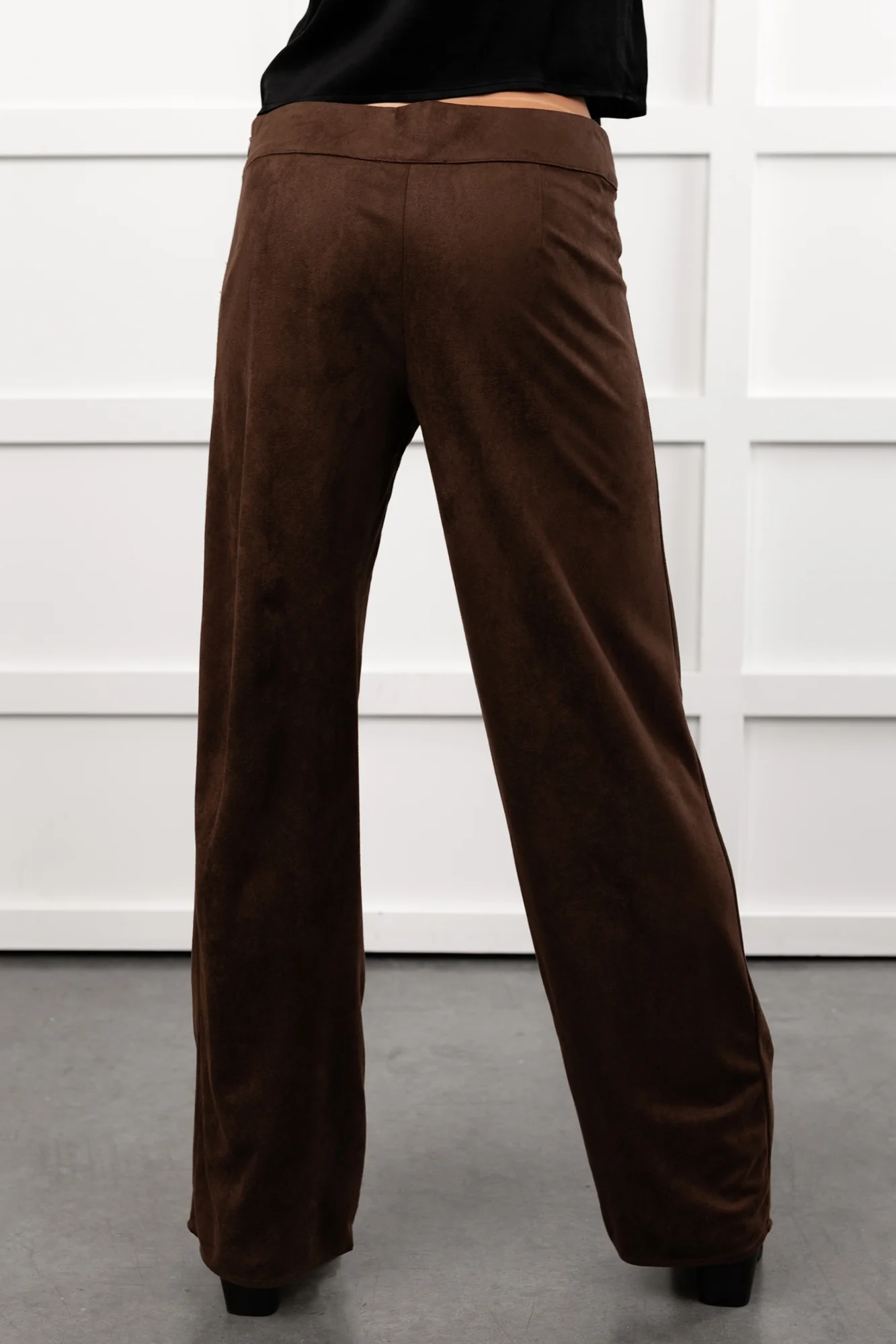 Unmatched Charm Lace-Up Suede Pants (Brown) - Image 5