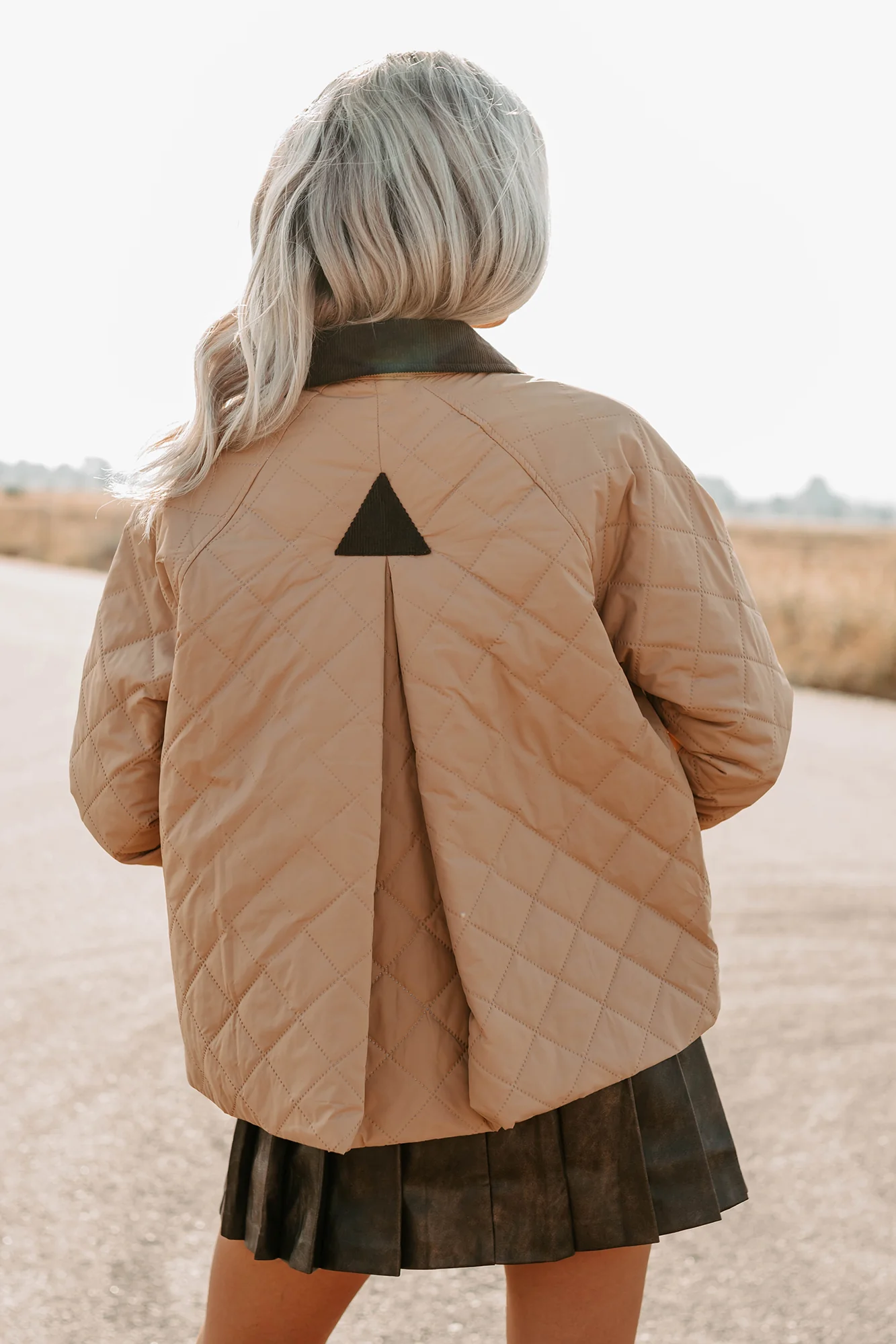 Up & Coming Quilted Barn Jacket (Camel) - Image 2