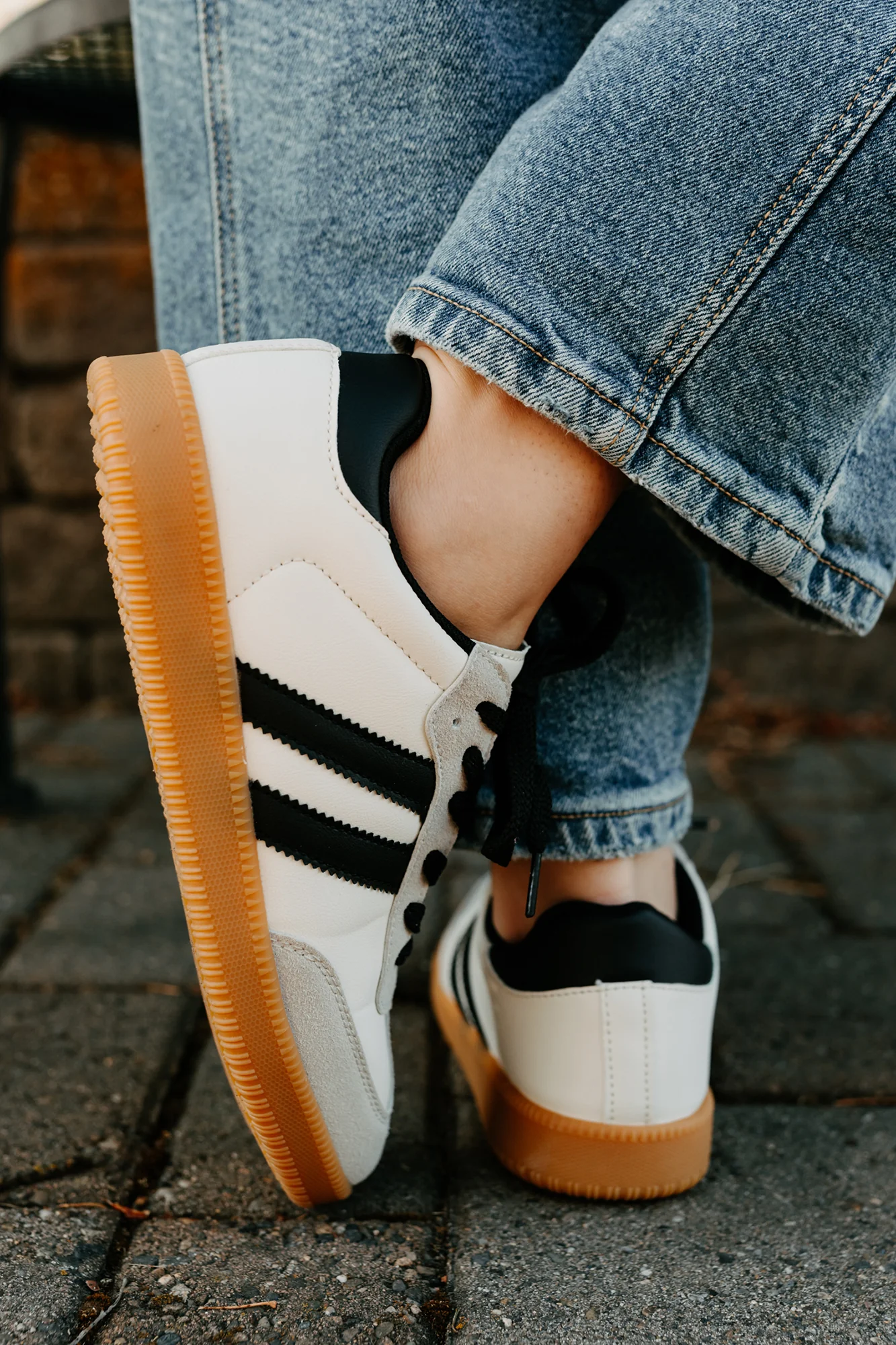 Vibes In Motion Lace-Up Platform Sneakers (Beige) - Image 2
