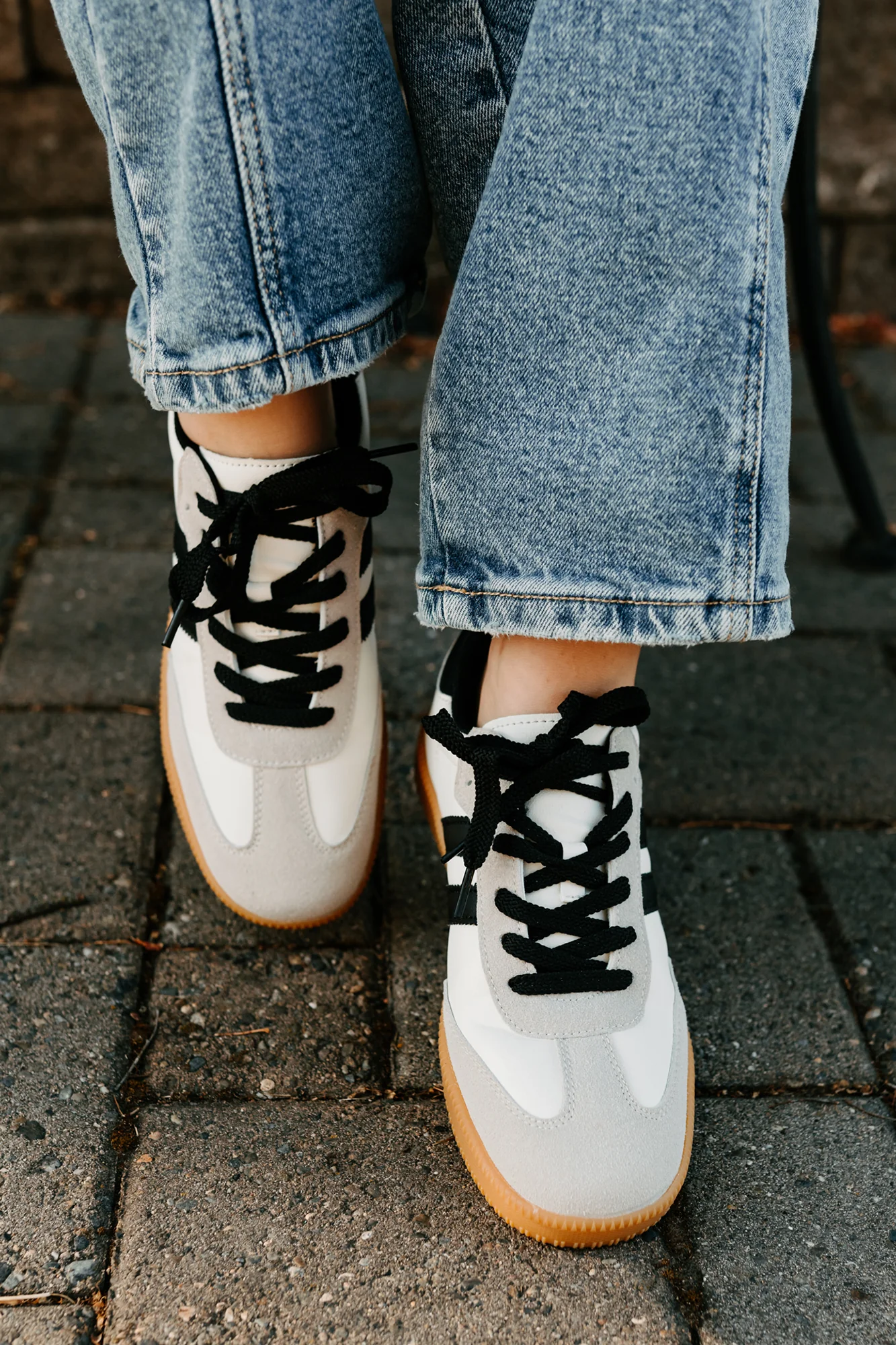 Vibes In Motion Lace-Up Platform Sneakers (Beige) - Image 3