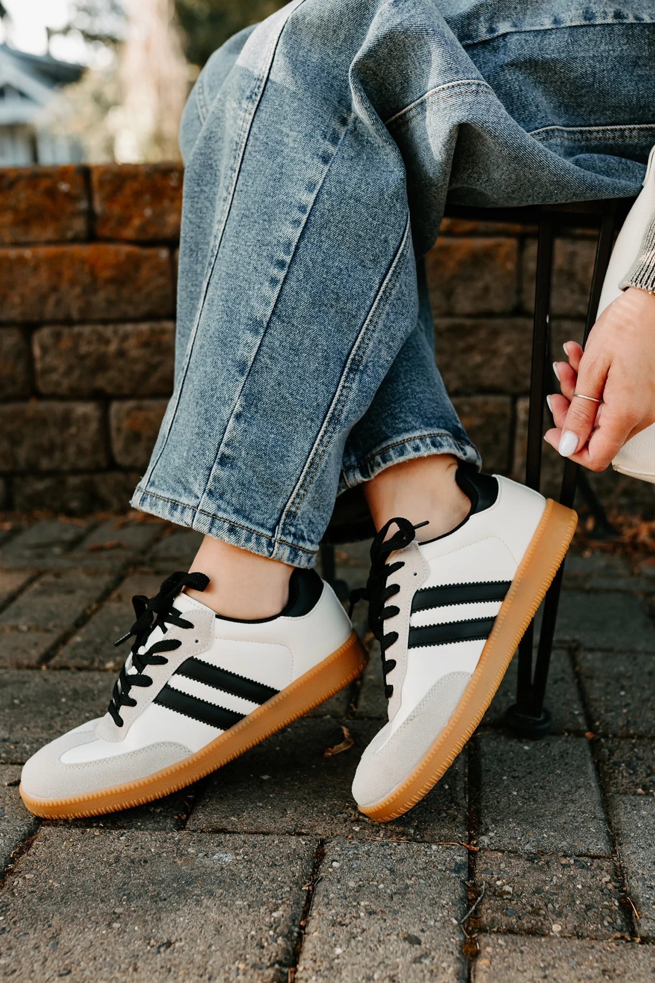 Vibes In Motion Lace-Up Platform Sneakers (Beige) - Image 4