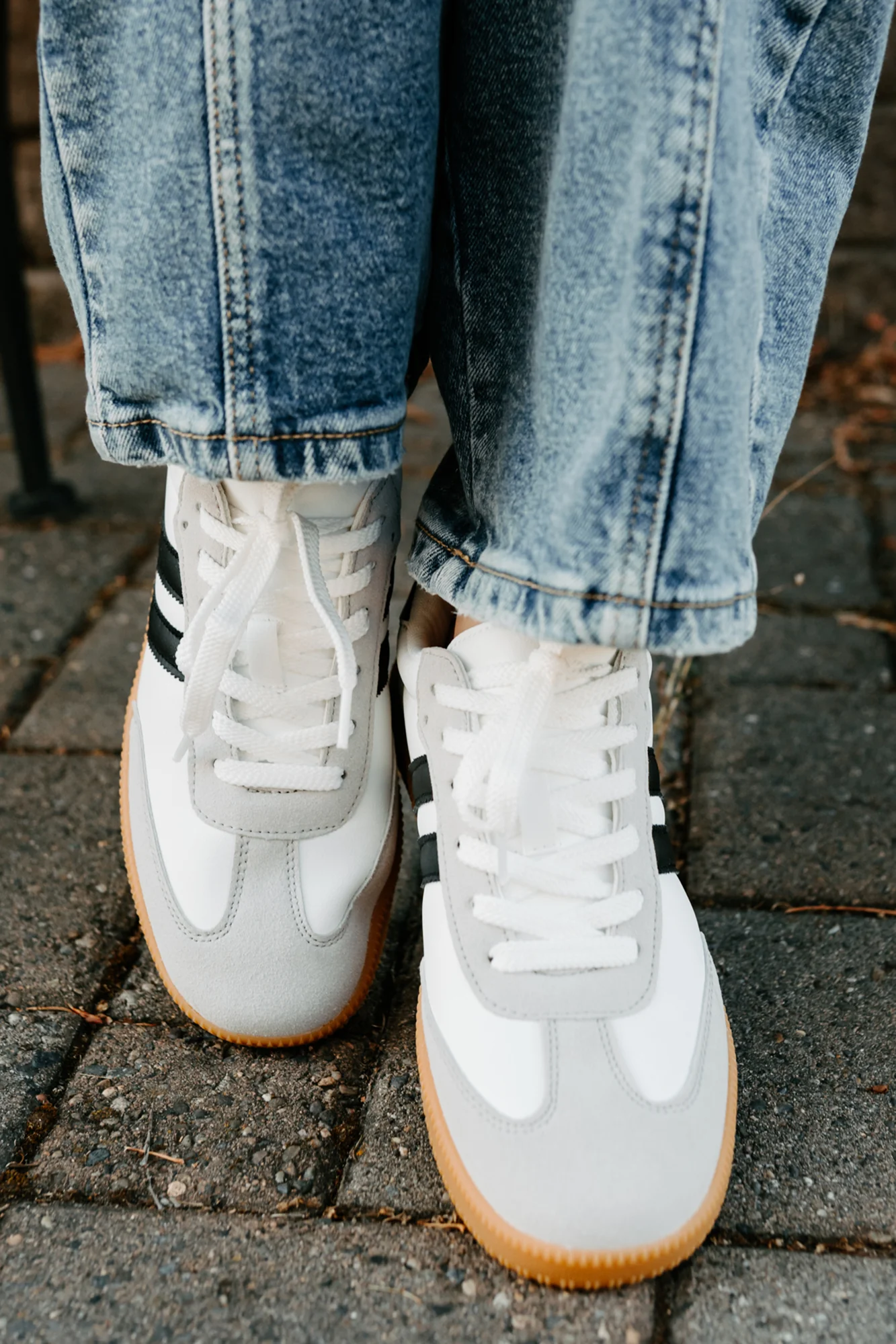 Vibes In Motion Lace-Up Platform Sneakers (White) - Image 3
