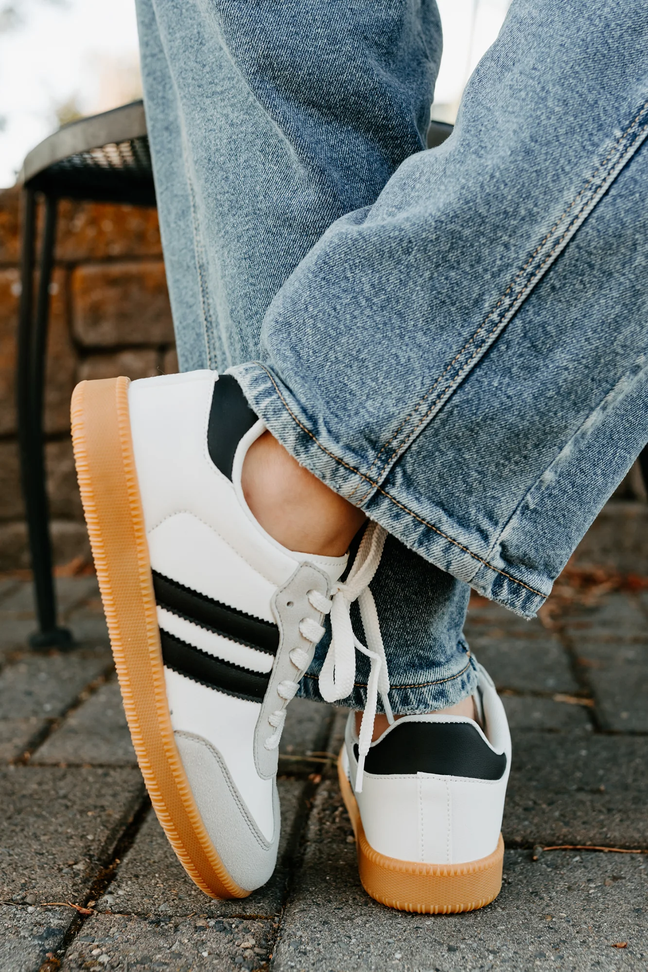 Vibes In Motion Lace-Up Platform Sneakers (White) - Image 4