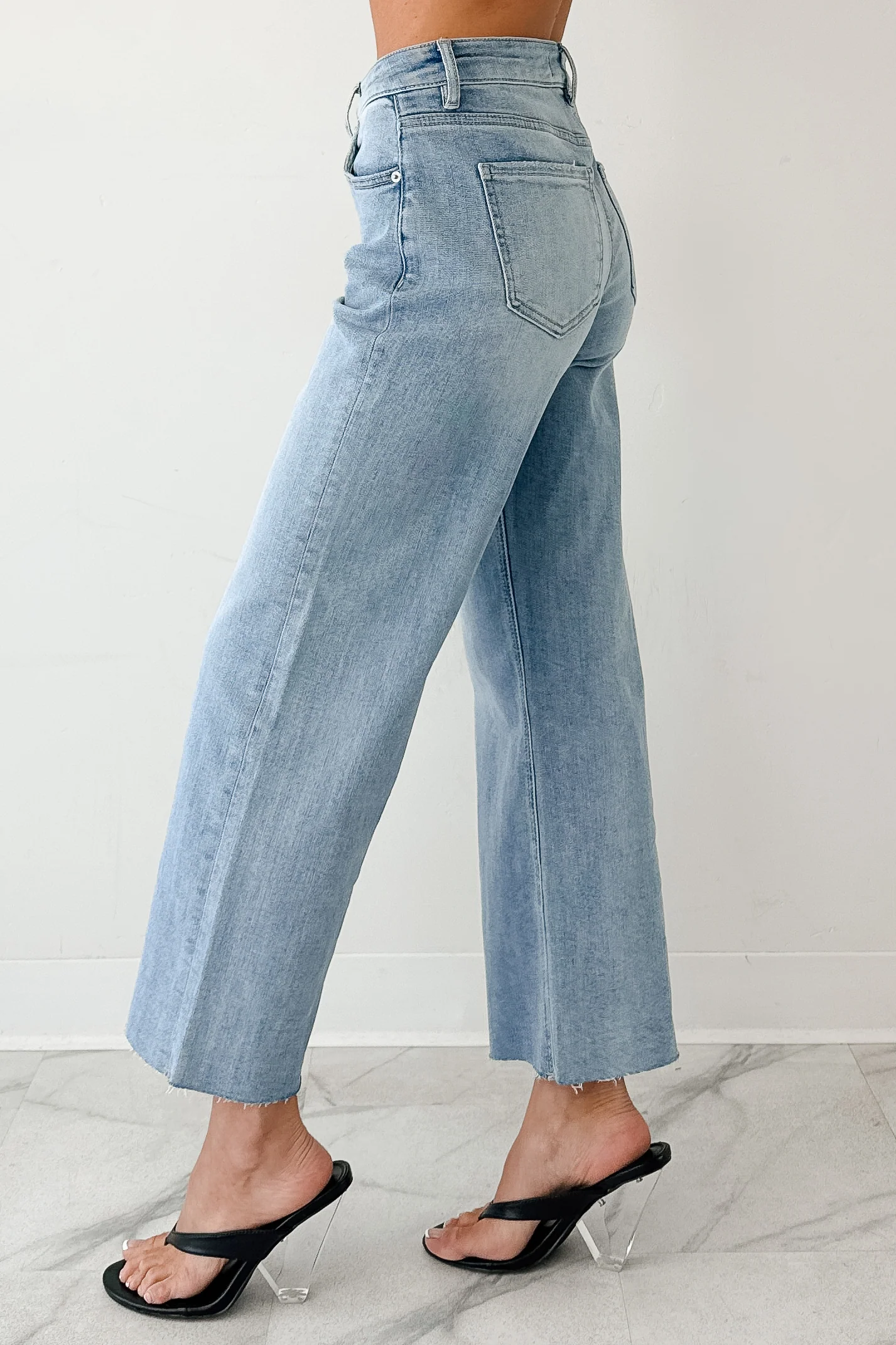 Victor Wide Leg Mica Denim Jeans (Light Blue) - Image 5