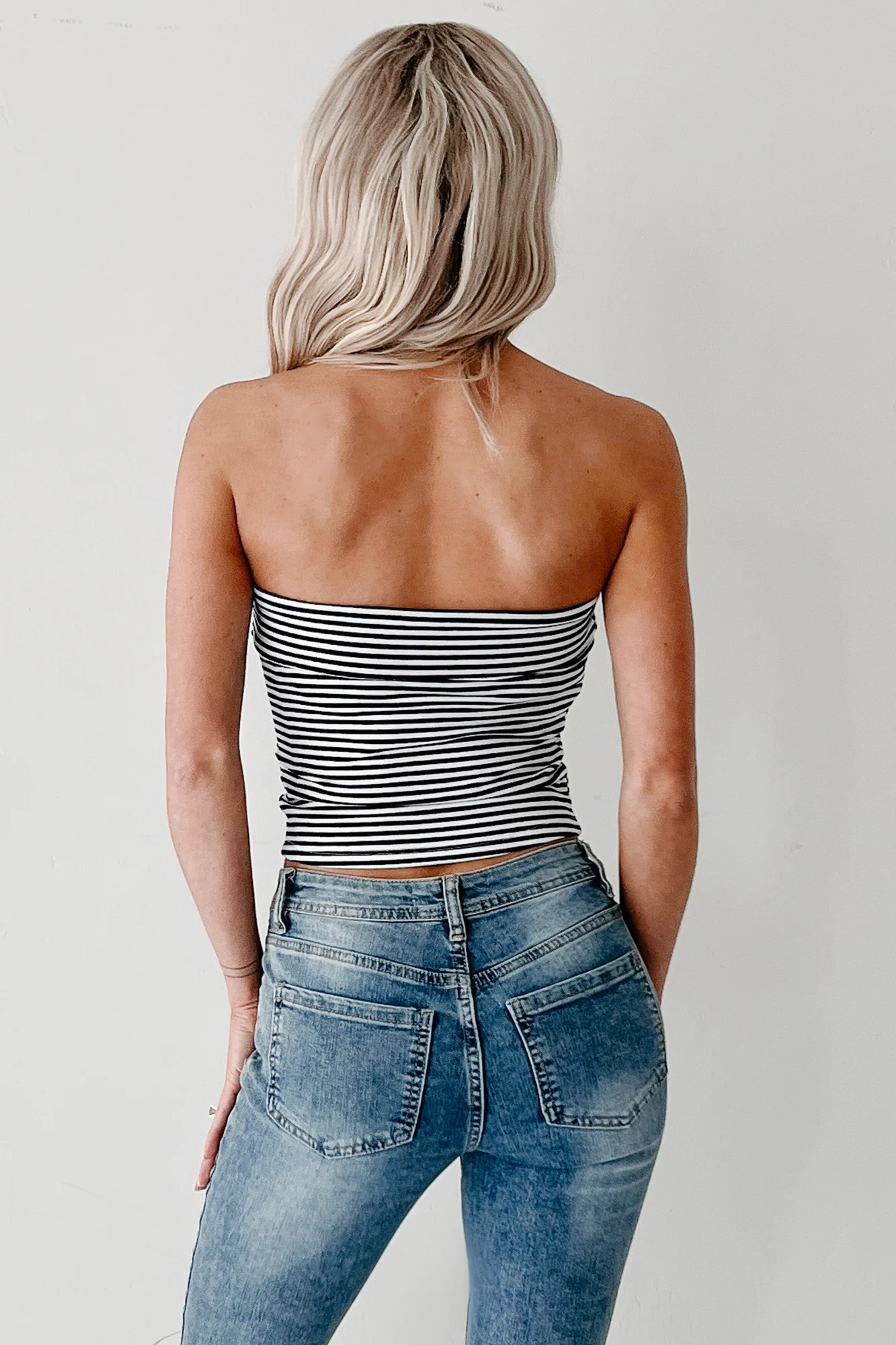 Weekend Vibes Striped Tube Top (Navy/White) - Image 7