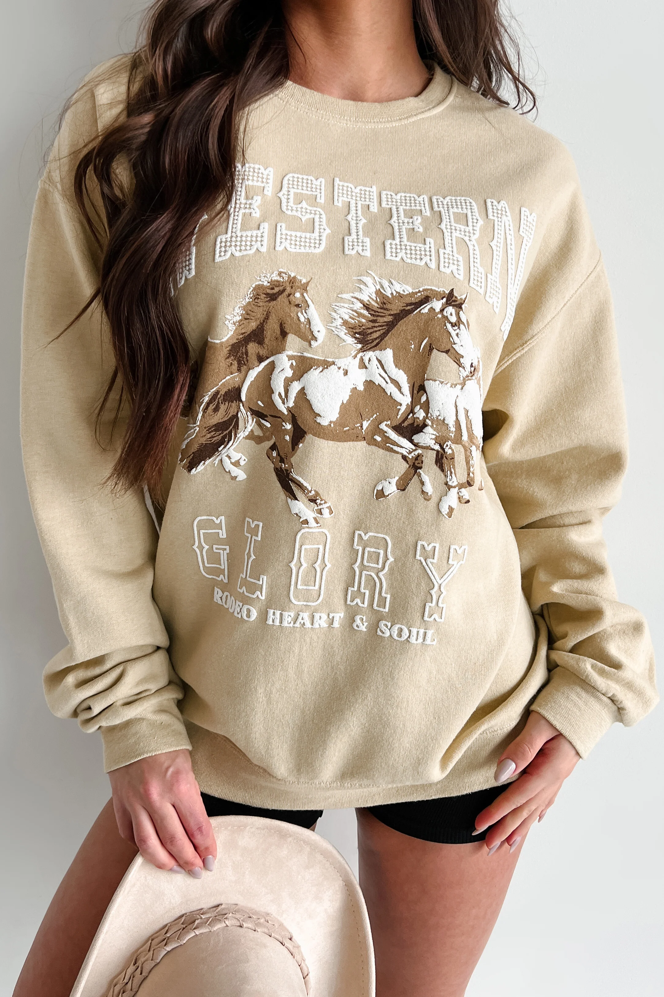 "Western Glory" Graphic Sweatshirt (Golden Flax) - Image 6