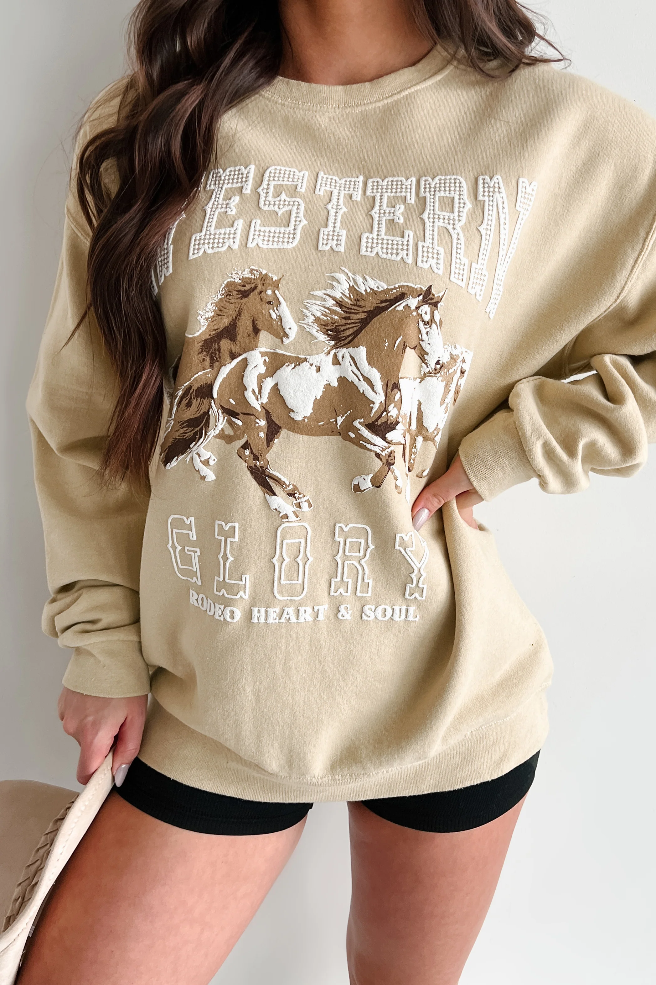 "Western Glory" Graphic Sweatshirt (Golden Flax) - Image 7