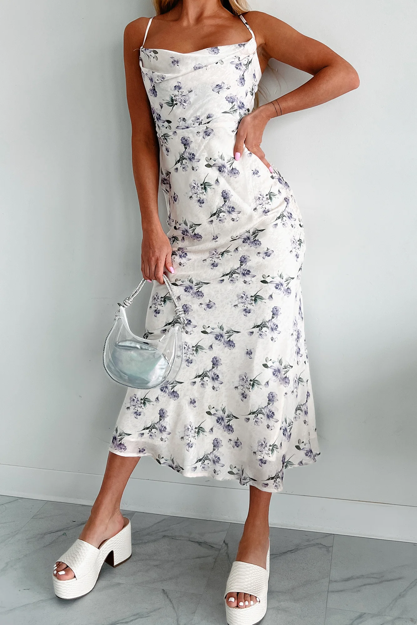 Whispering Petals Floral Maxi Dress (Ivory) - Image 3