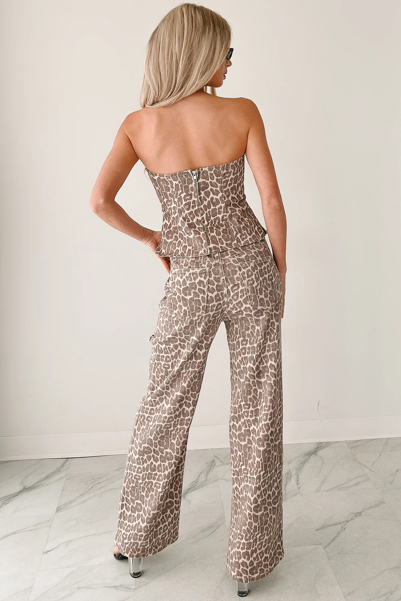 Wild & Free Strapless Cutout Top (Leopard) - Image 4