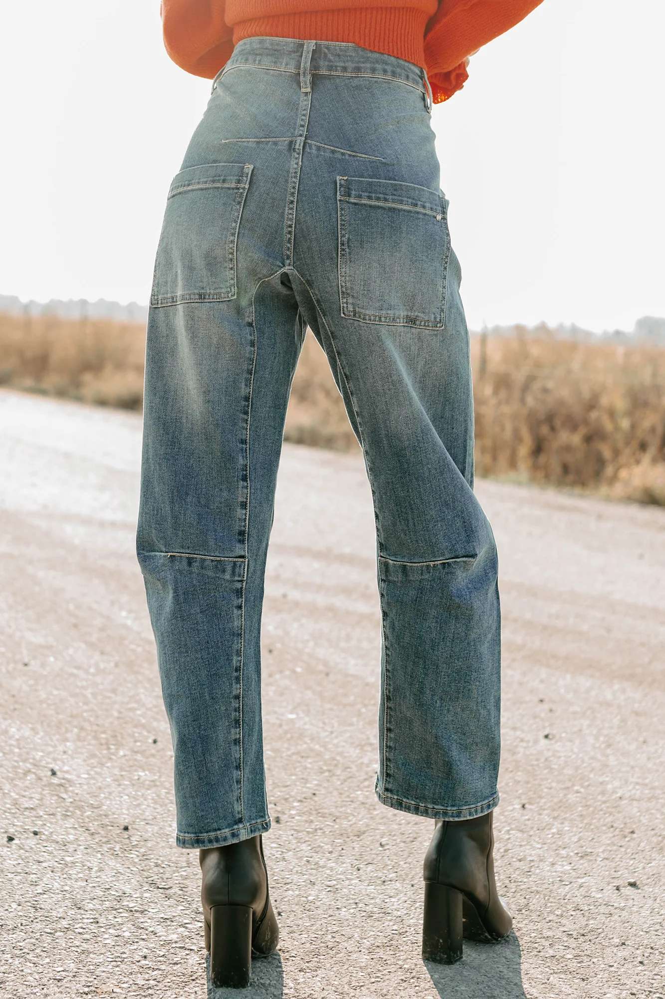 Willy Super High Rise Mica Denim Barrel Jeans (Medium Vintage) - Image 4