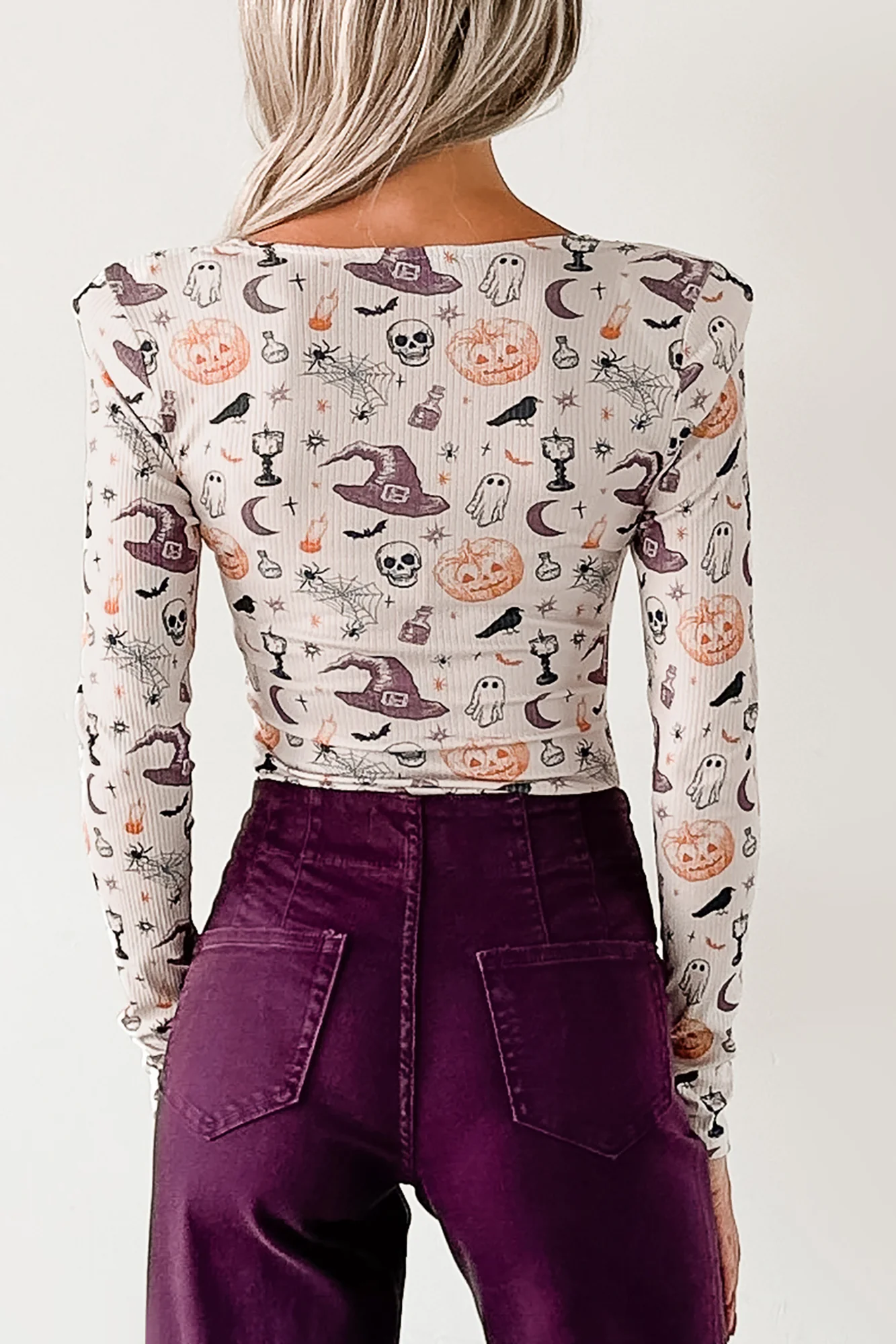 Witchful Thinking NM Original Padded V-Neck Bodysuit (Witchy Vibes) - Image 6