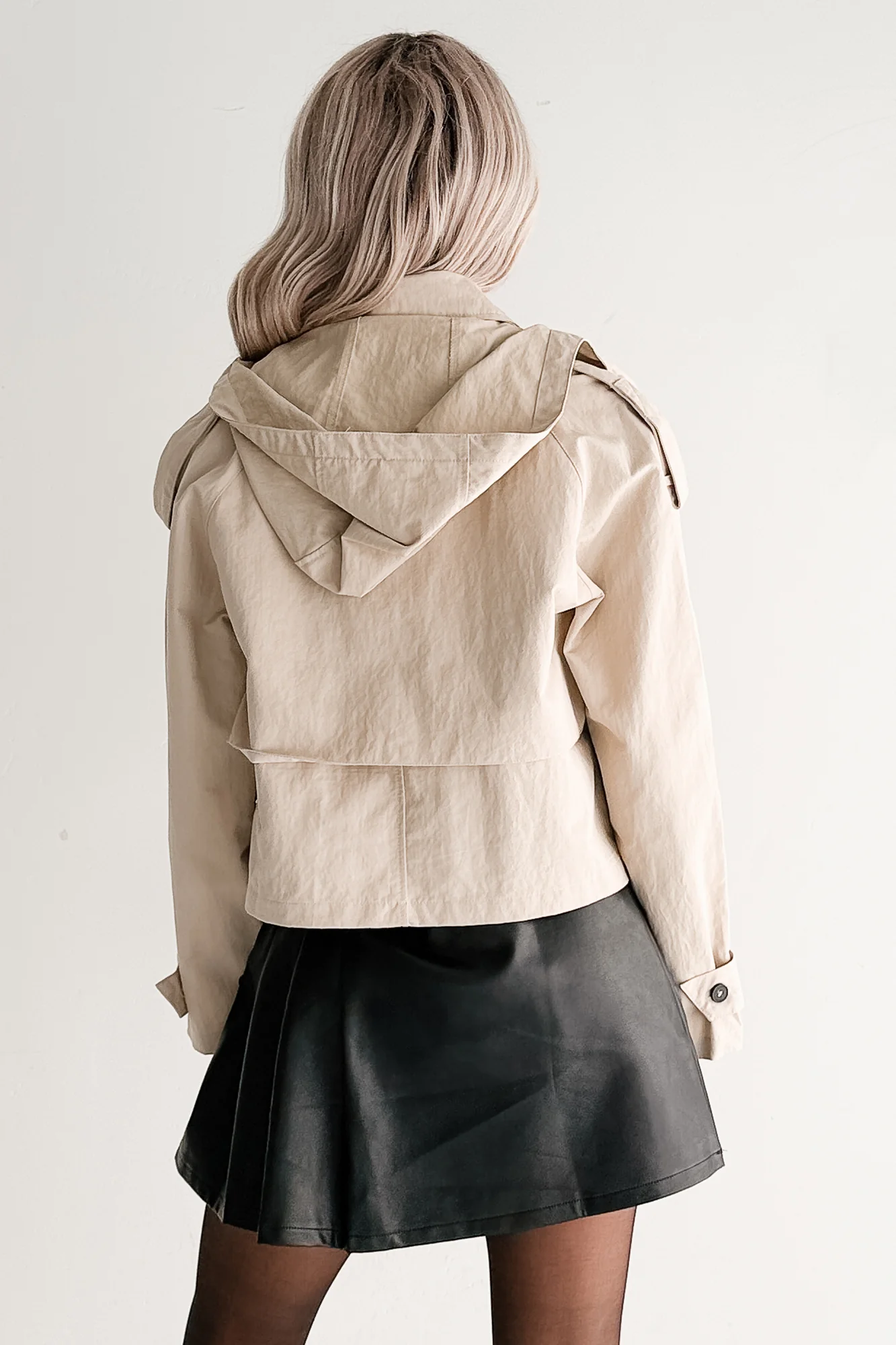 Within Reach Side Button Hooded Jacket (Khaki) - Image 4