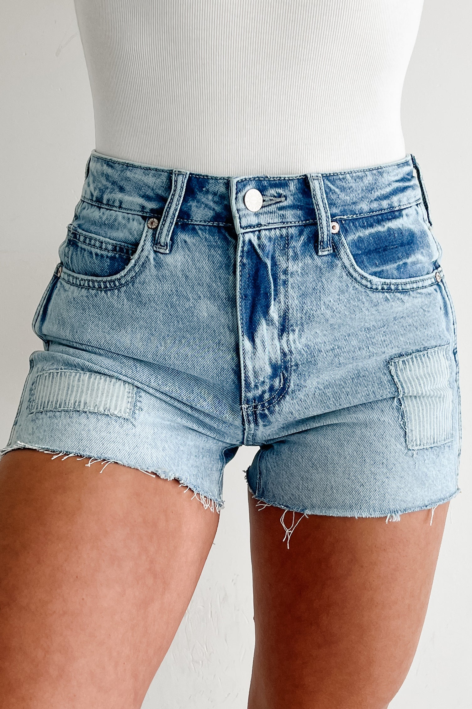 Xavier Peace Patch Saige Denim Shorts (Medium) - Image 10