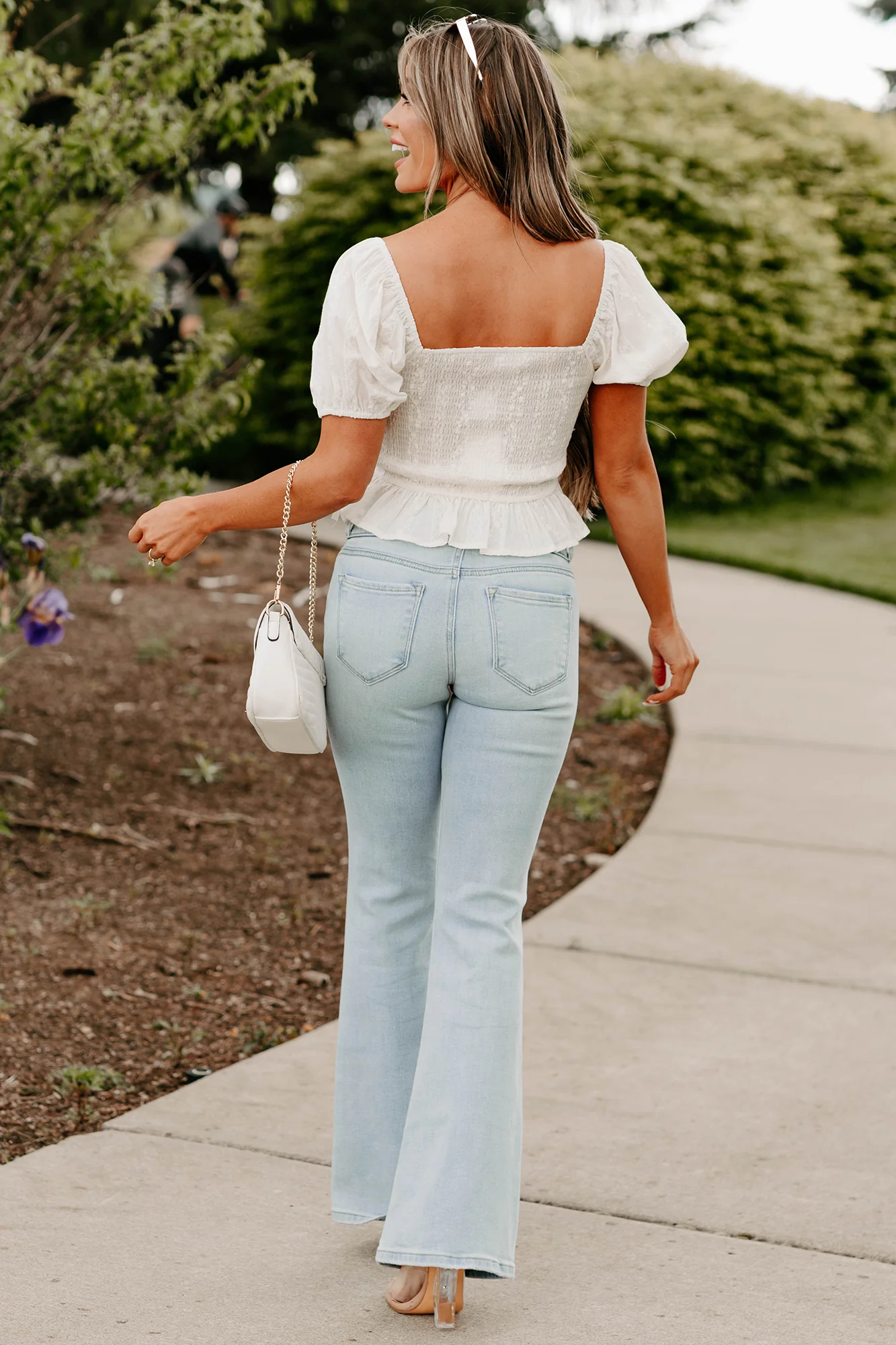Yours For Now Floral Embroidered Crop Top (Ivory) - Image 4