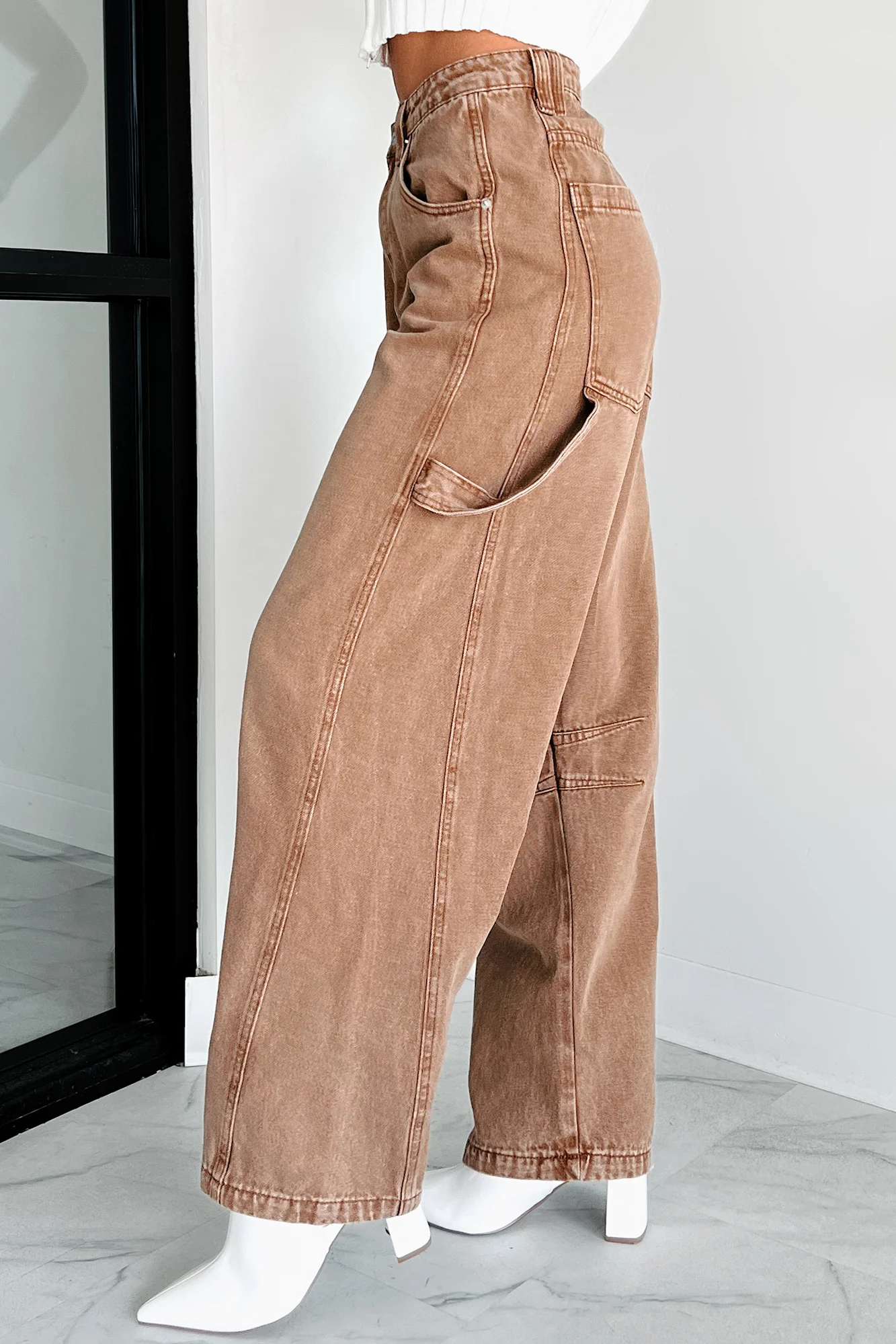 Zander Utility Baggy Jeans (Brown) - Image 2