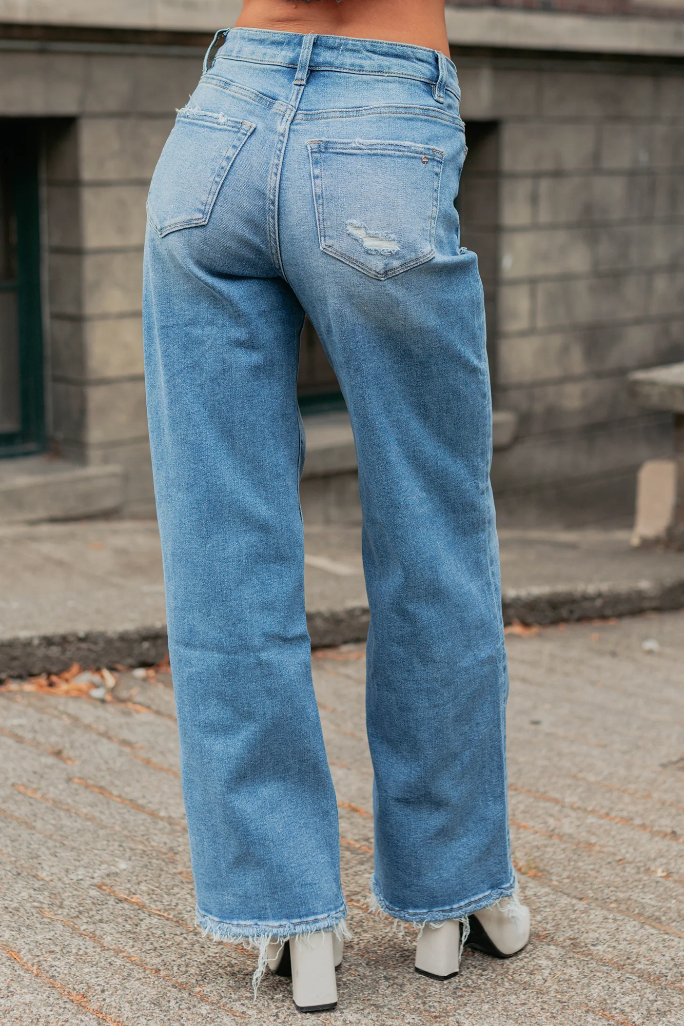 Zari High Rise Straight Leg Mica Denim Jeans (Medium) - Image 6
