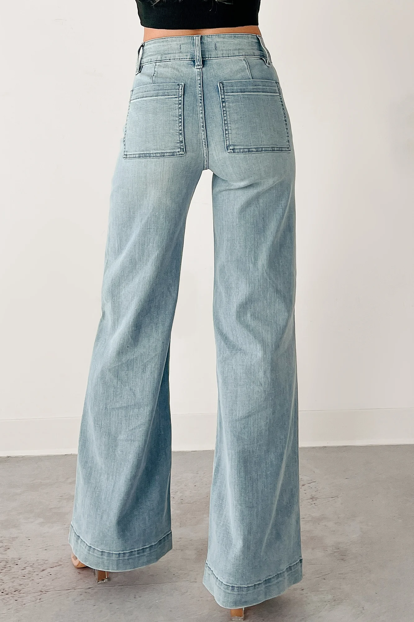 Zella High Rise Wide Leg Eunina Jeans (Medium) - Image 13