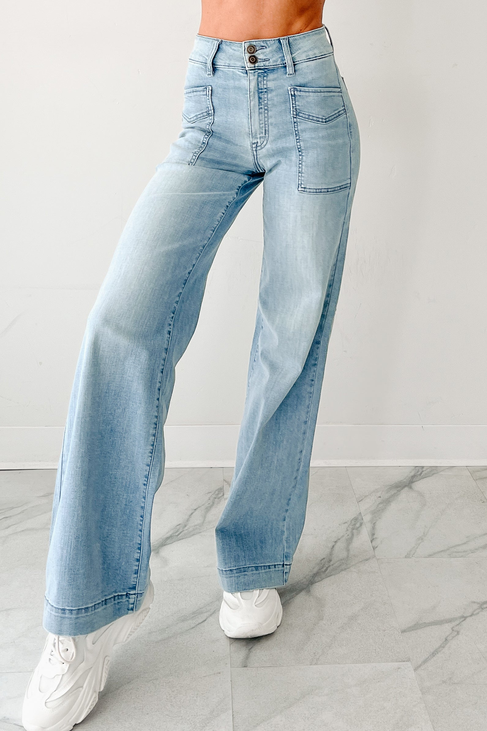 Zella High Rise Wide Leg Eunina Jeans (Medium) - Image 8